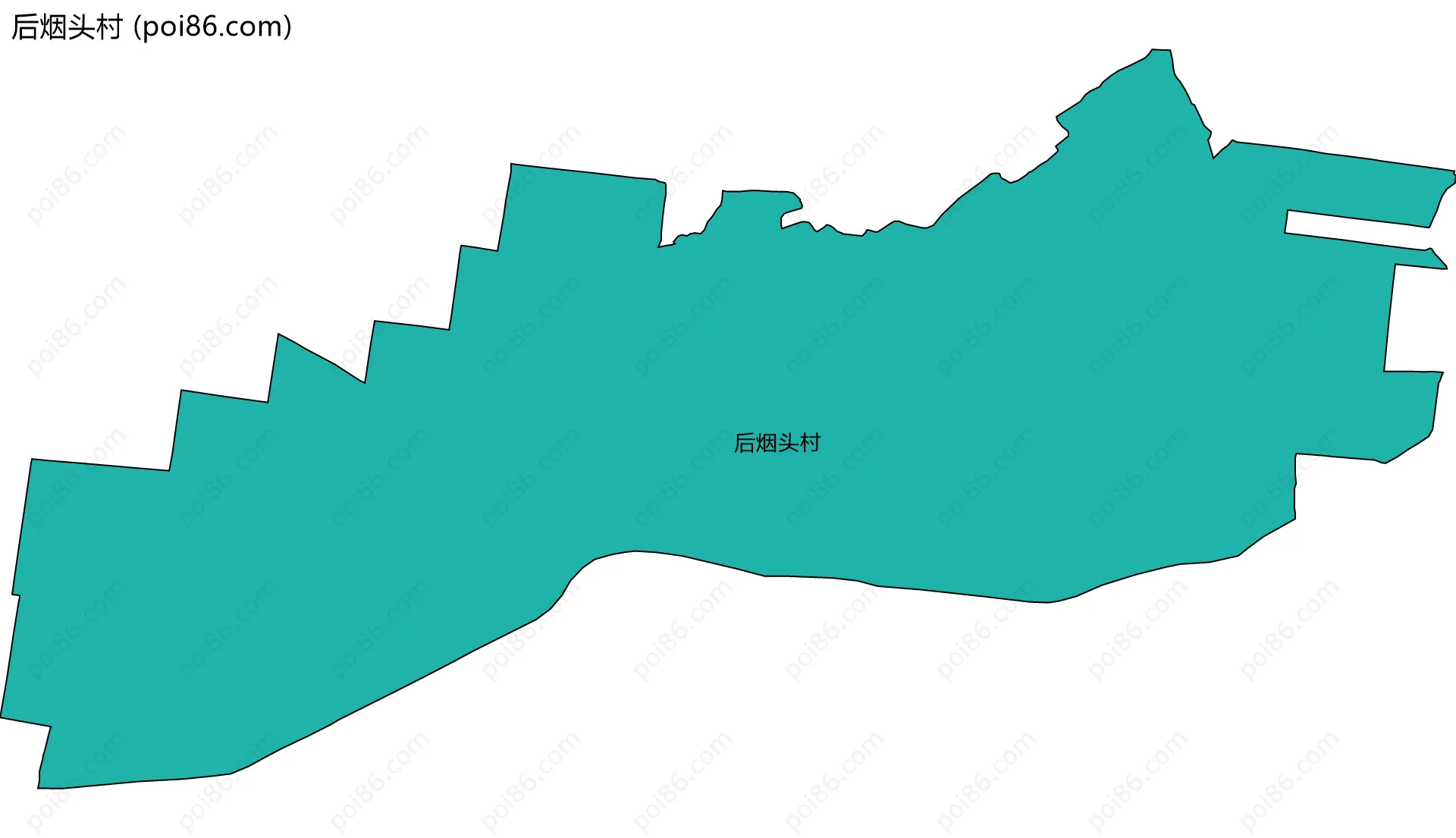 后烟头村边界地图