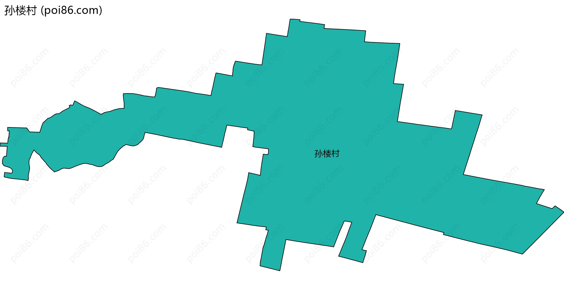 孙楼村边界地图