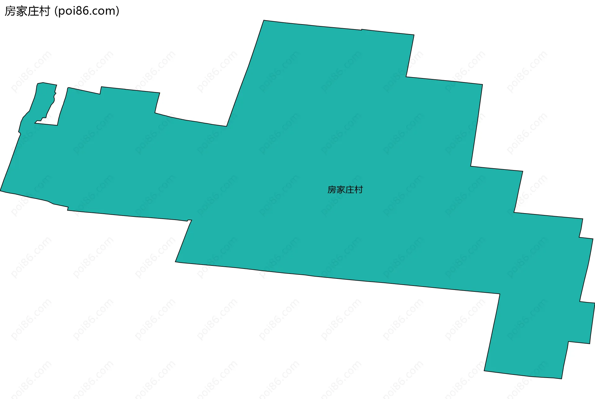房家庄村边界地图