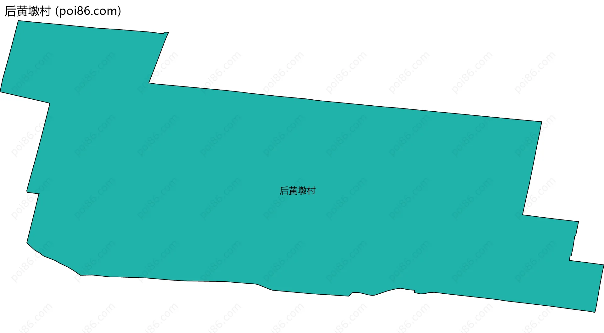 后黄墩村边界地图