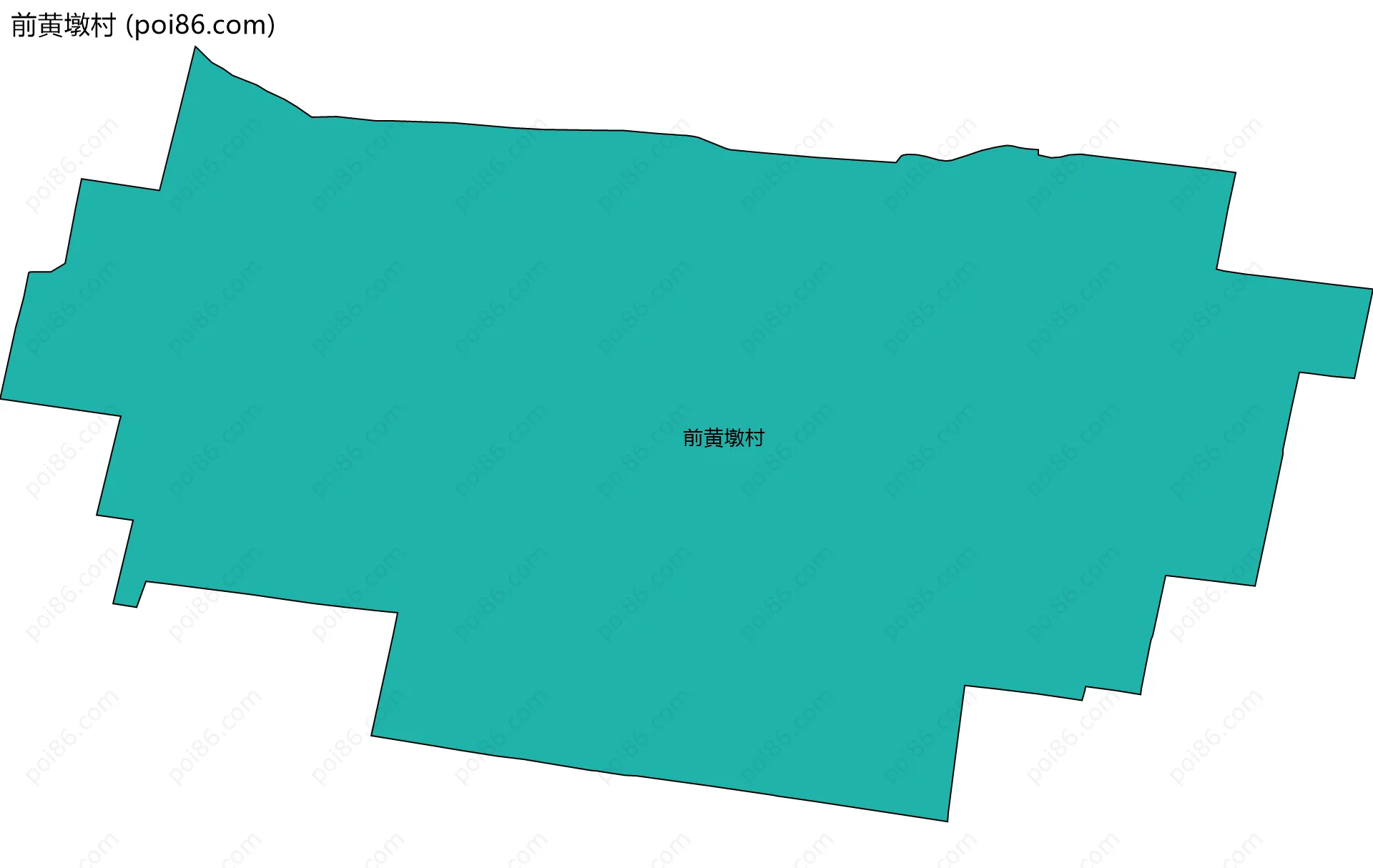 前黄墩村边界地图
