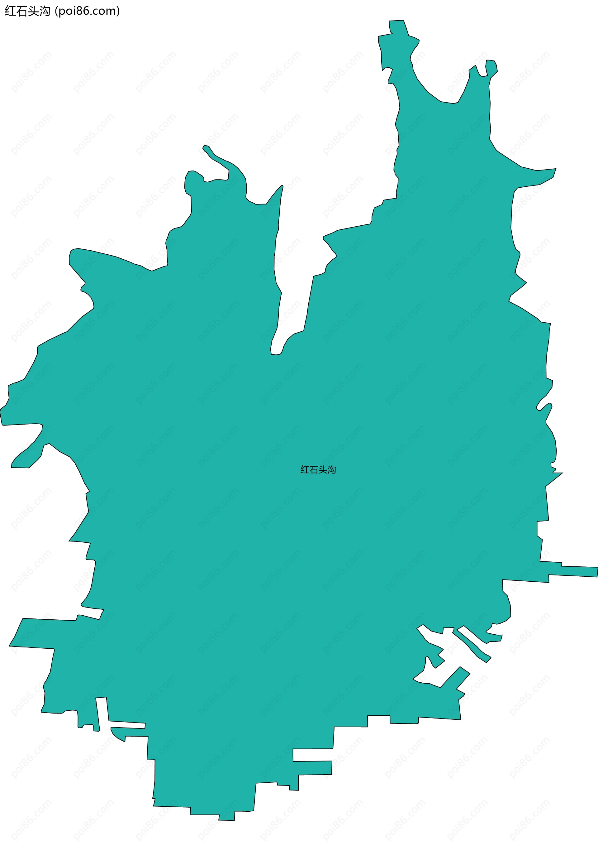 红石头沟边界地图