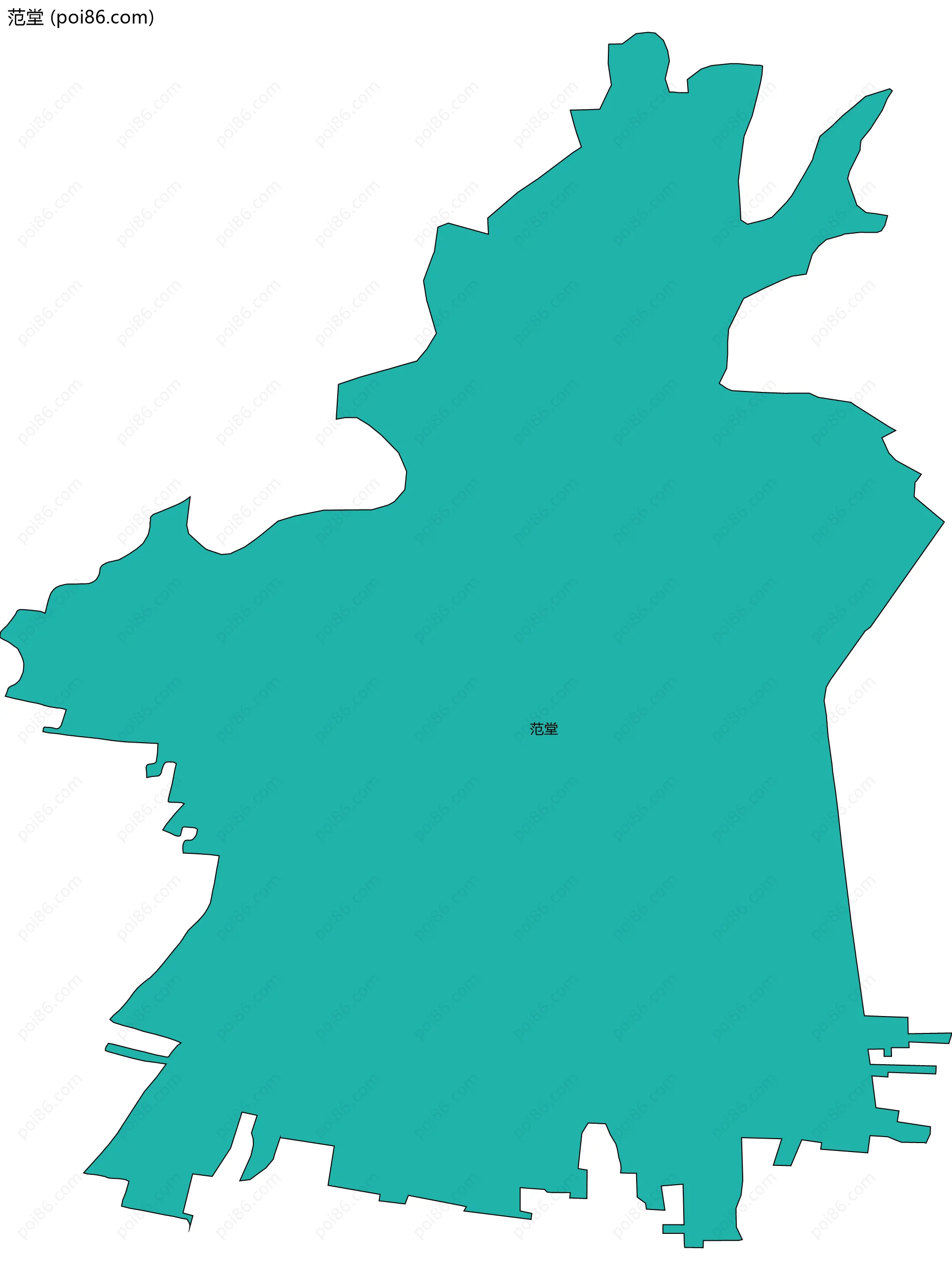 范堂边界地图
