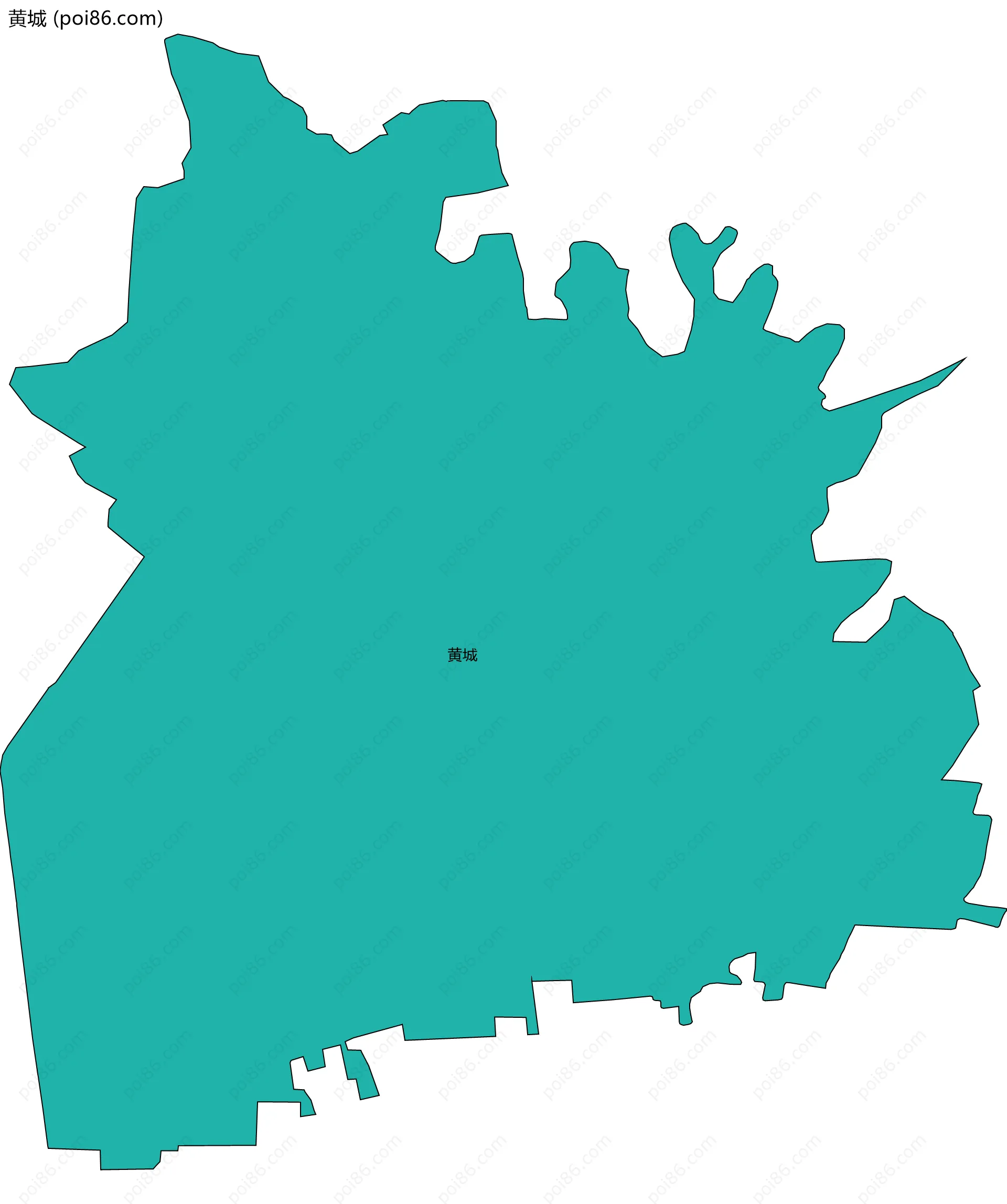 黄城边界地图