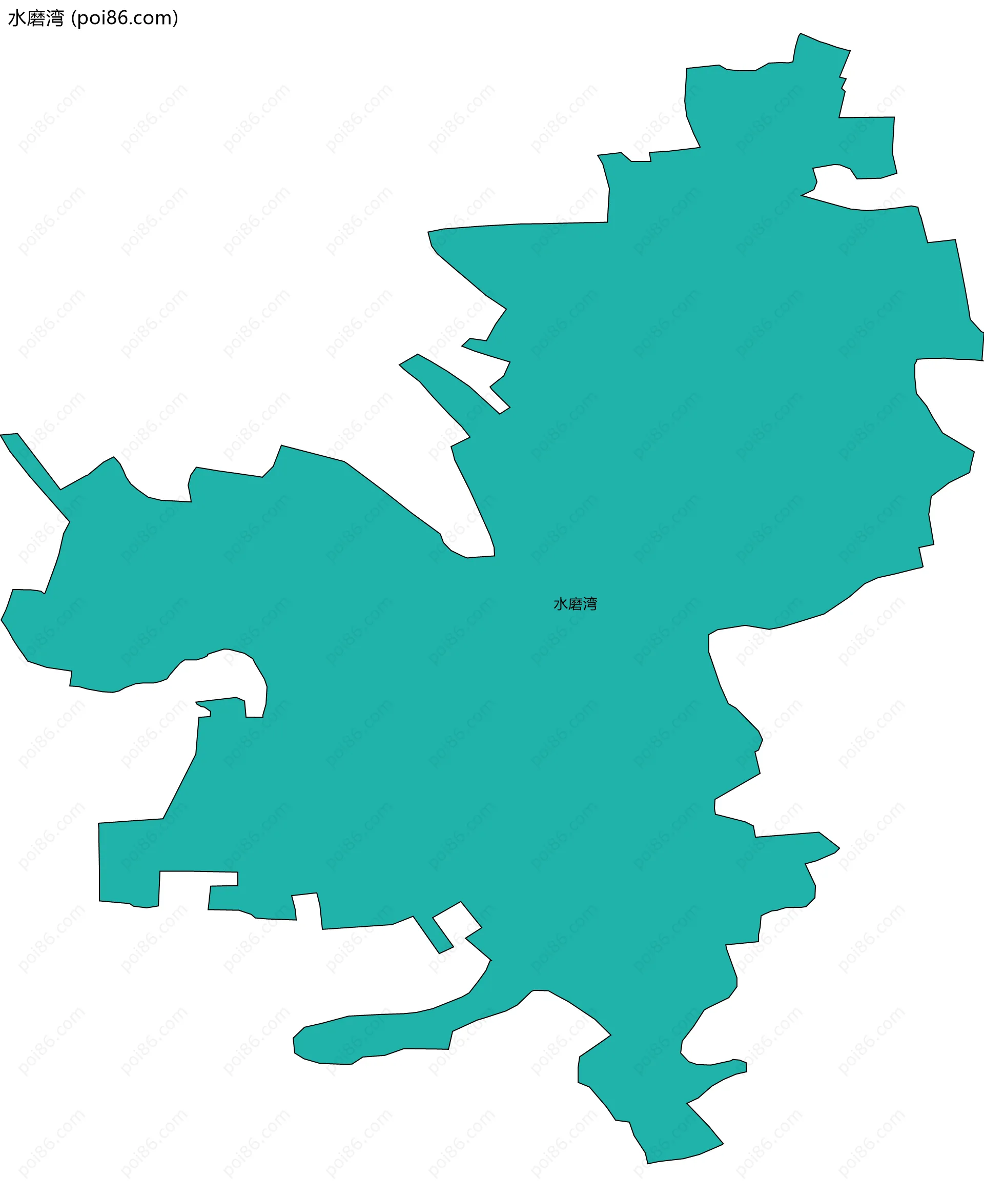 水磨湾边界地图