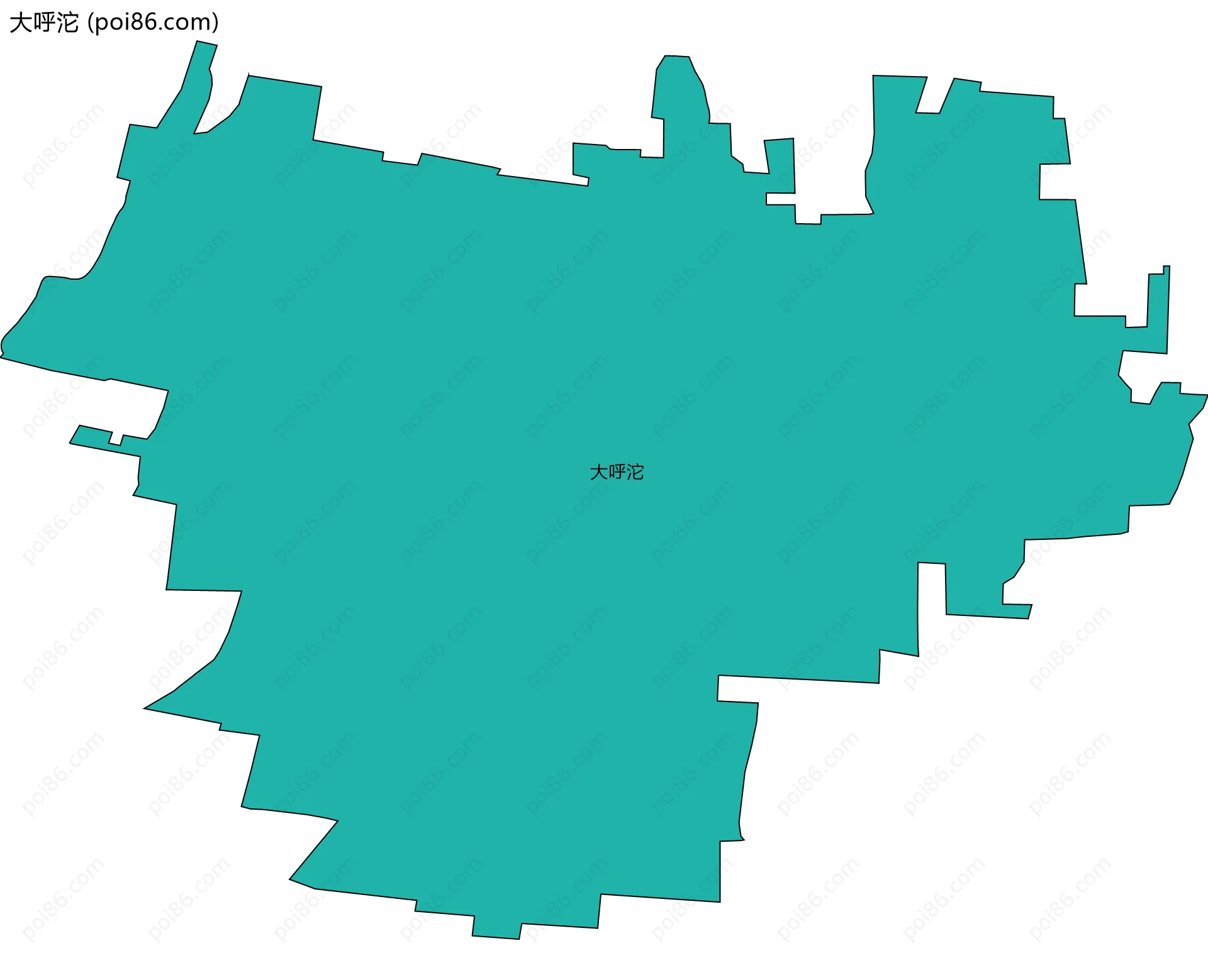 大呼沱边界地图