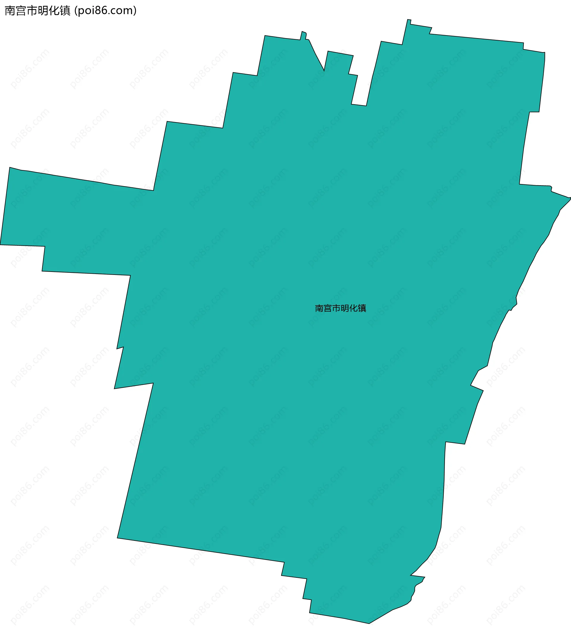 南宫市明化镇边界地图
