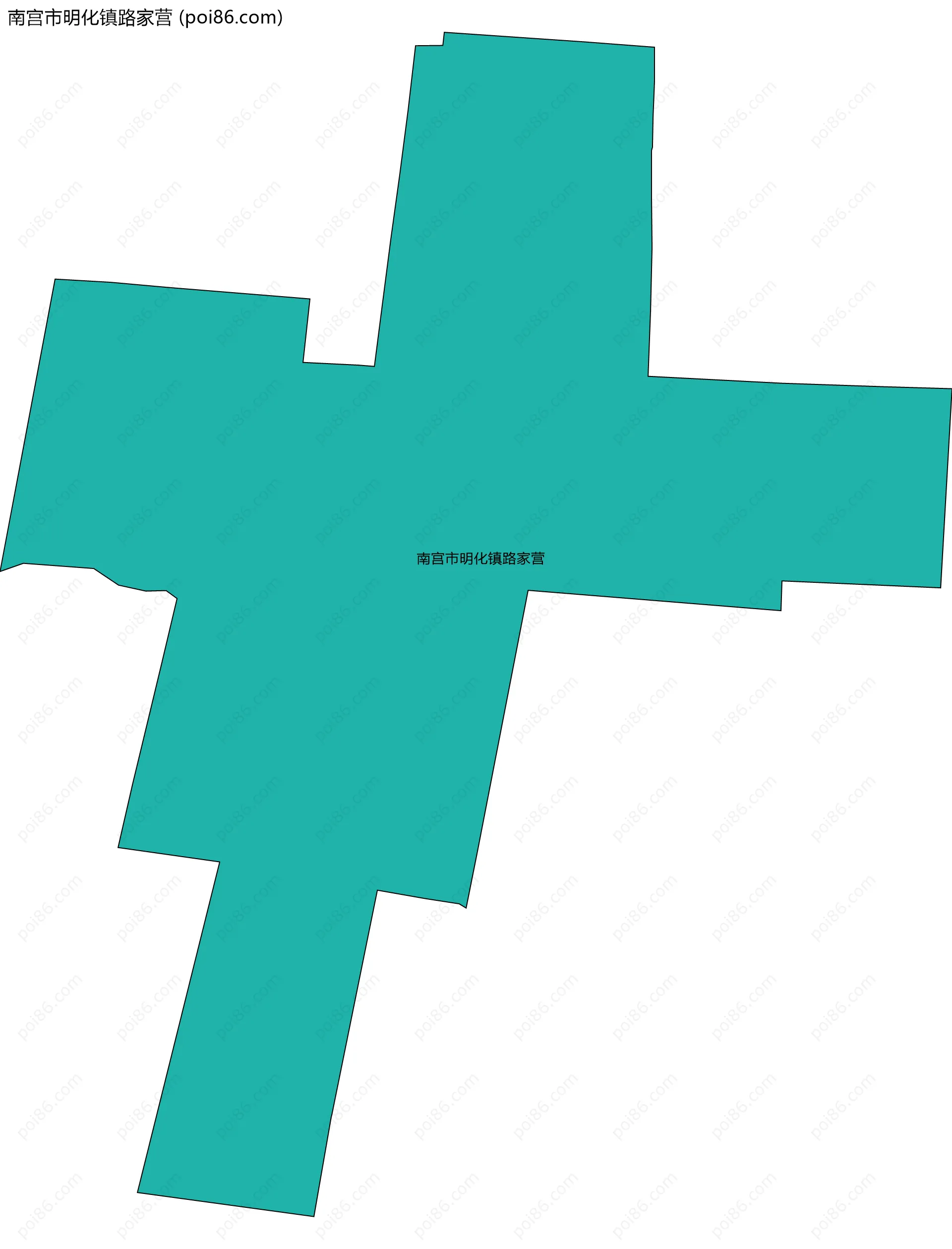 南宫市明化镇路家营边界地图