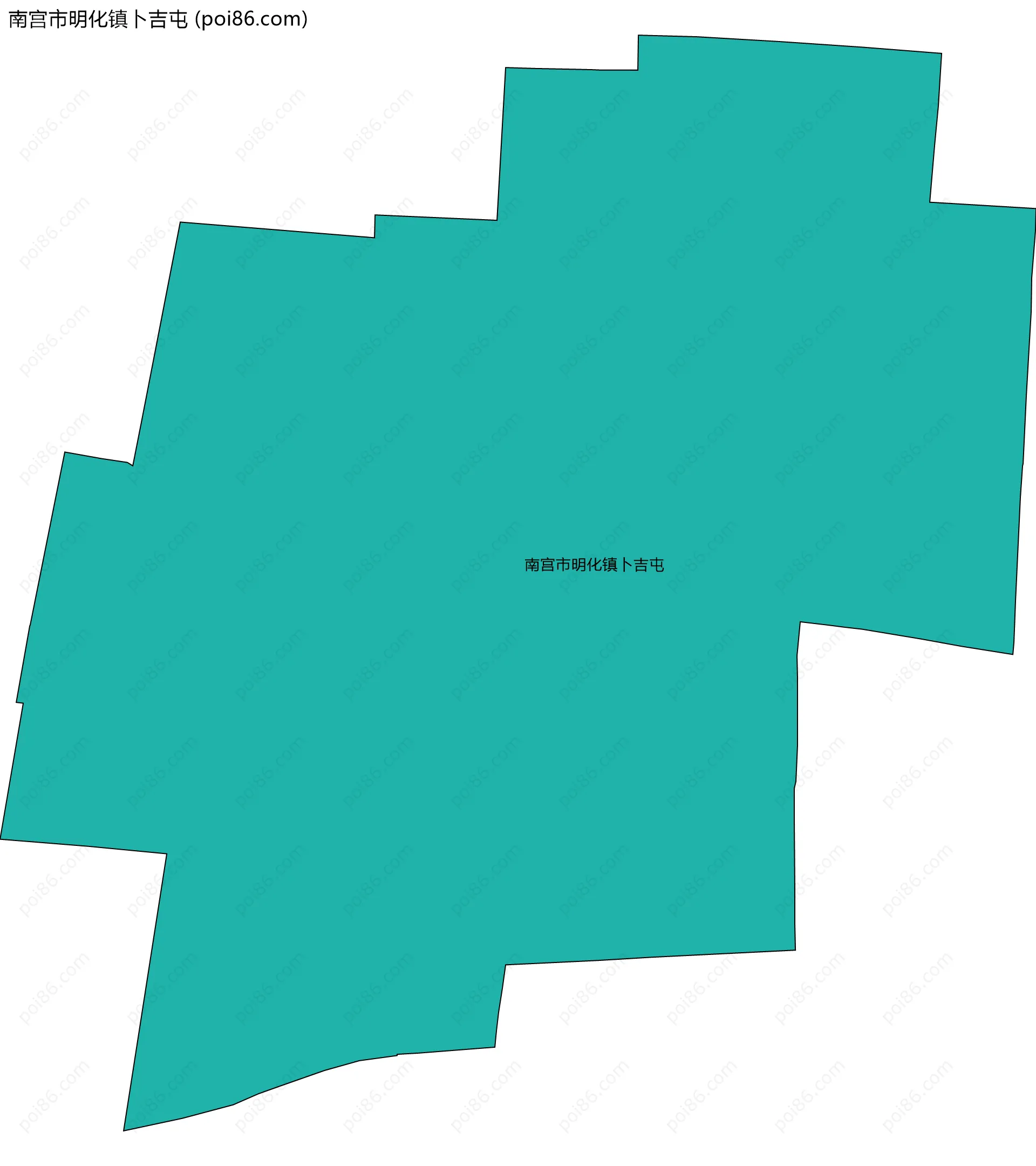 南宫市明化镇卜吉屯边界地图