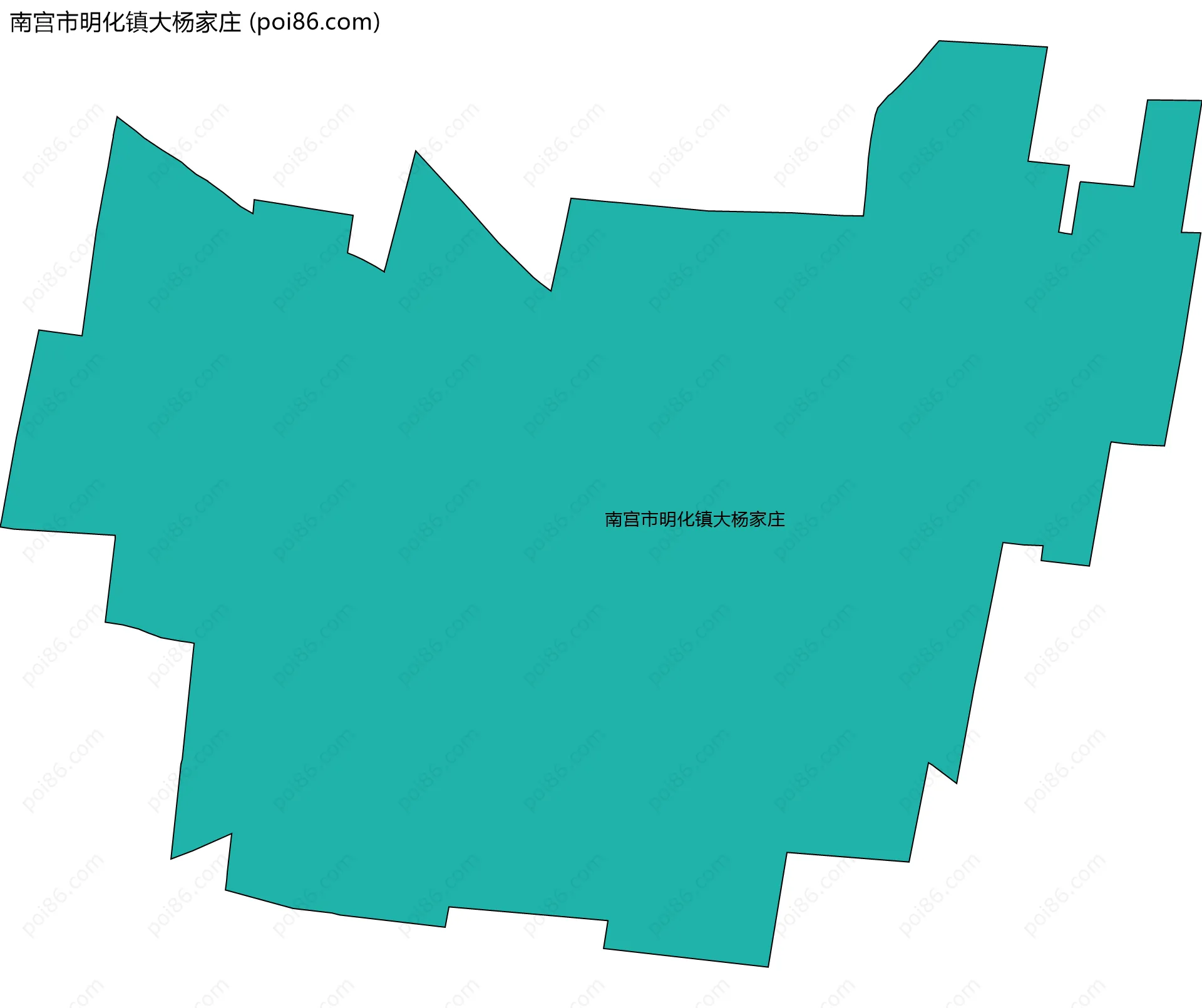 南宫市明化镇大杨家庄边界地图