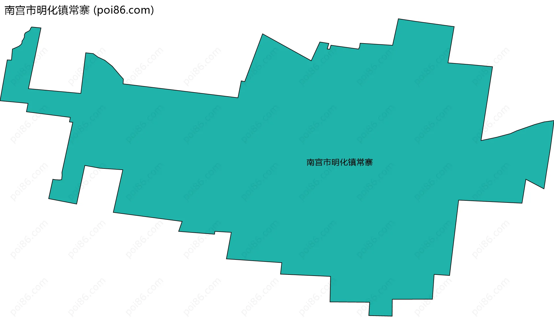 南宫市明化镇常寨边界地图