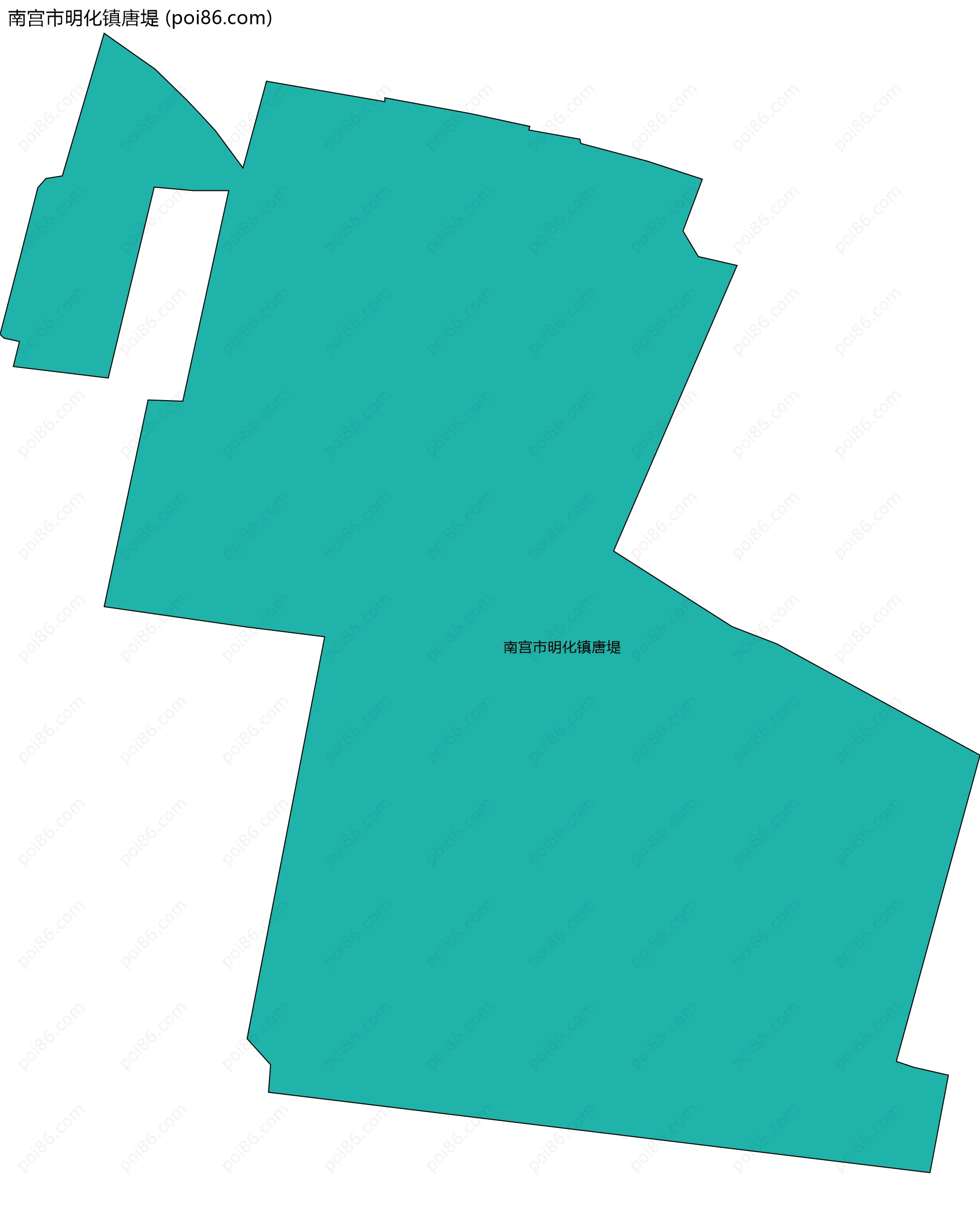 南宫市明化镇唐堤边界地图