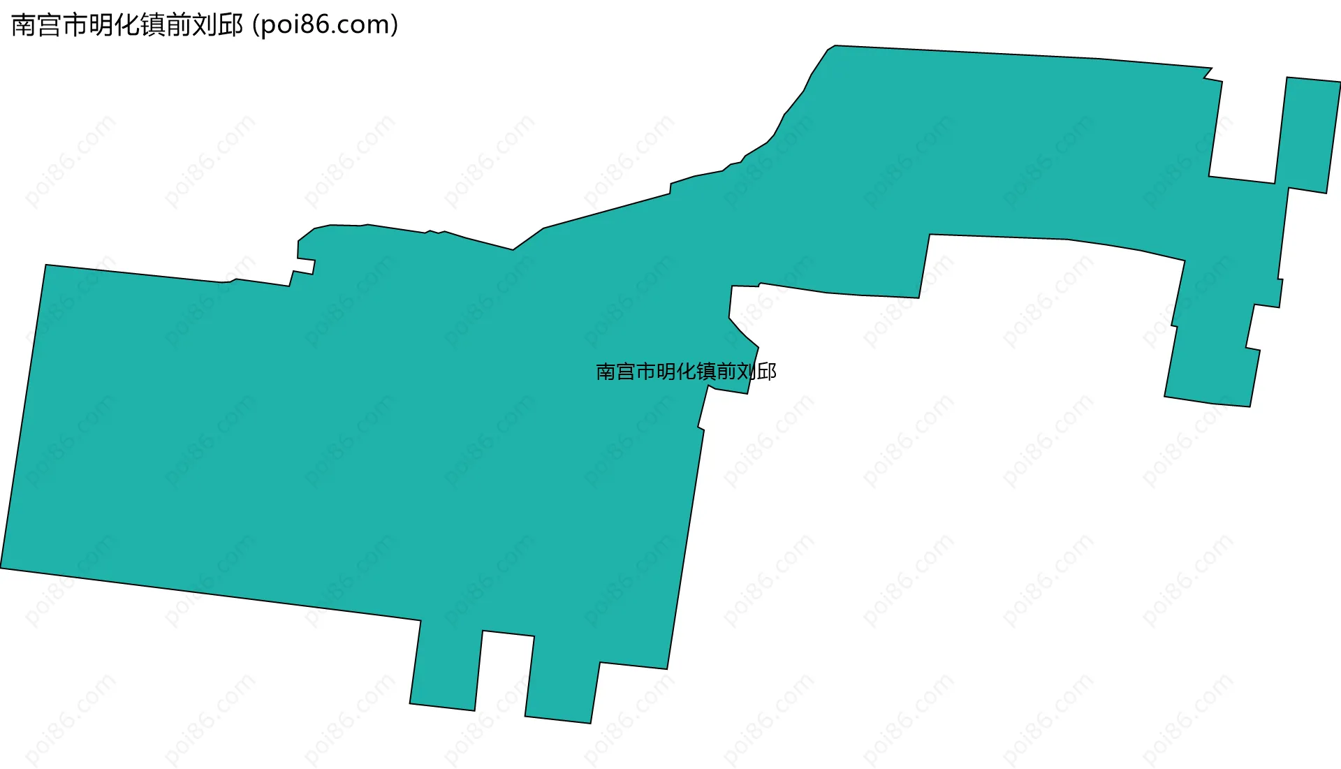 南宫市明化镇前刘邱边界地图