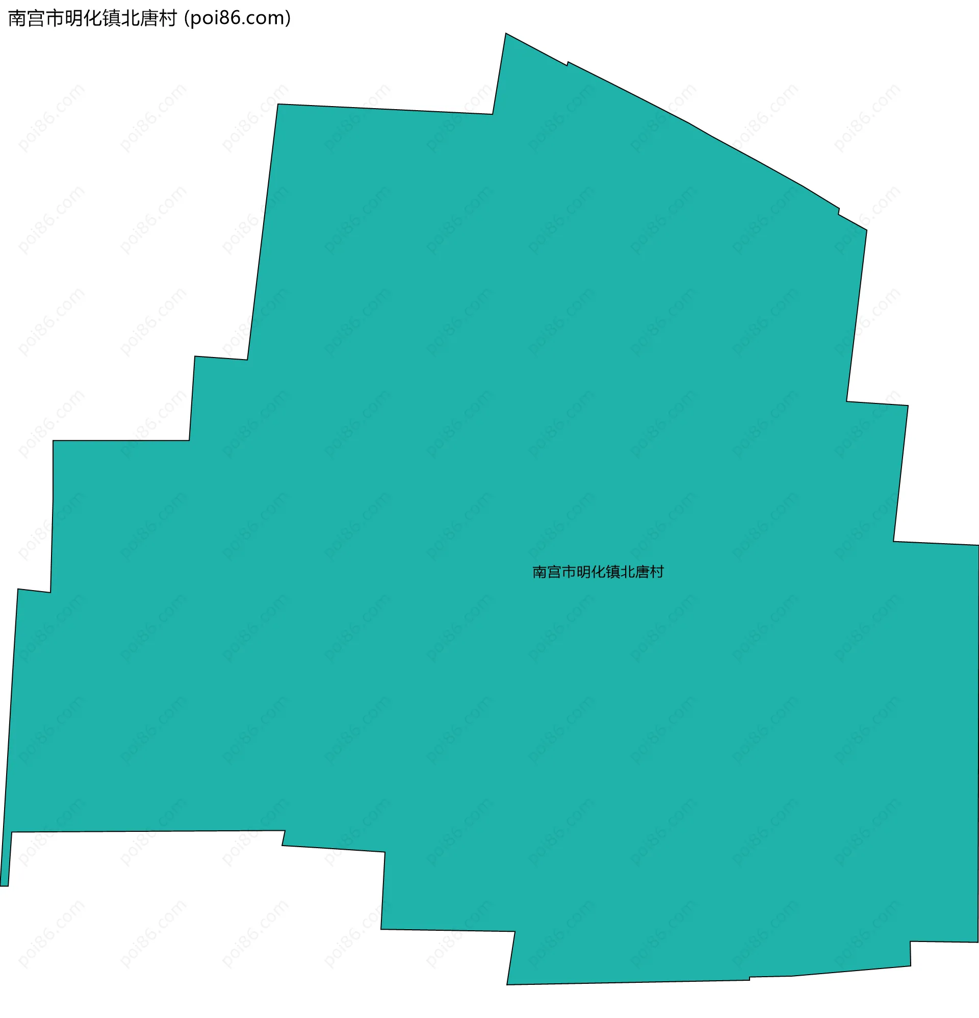 南宫市明化镇北唐村边界地图
