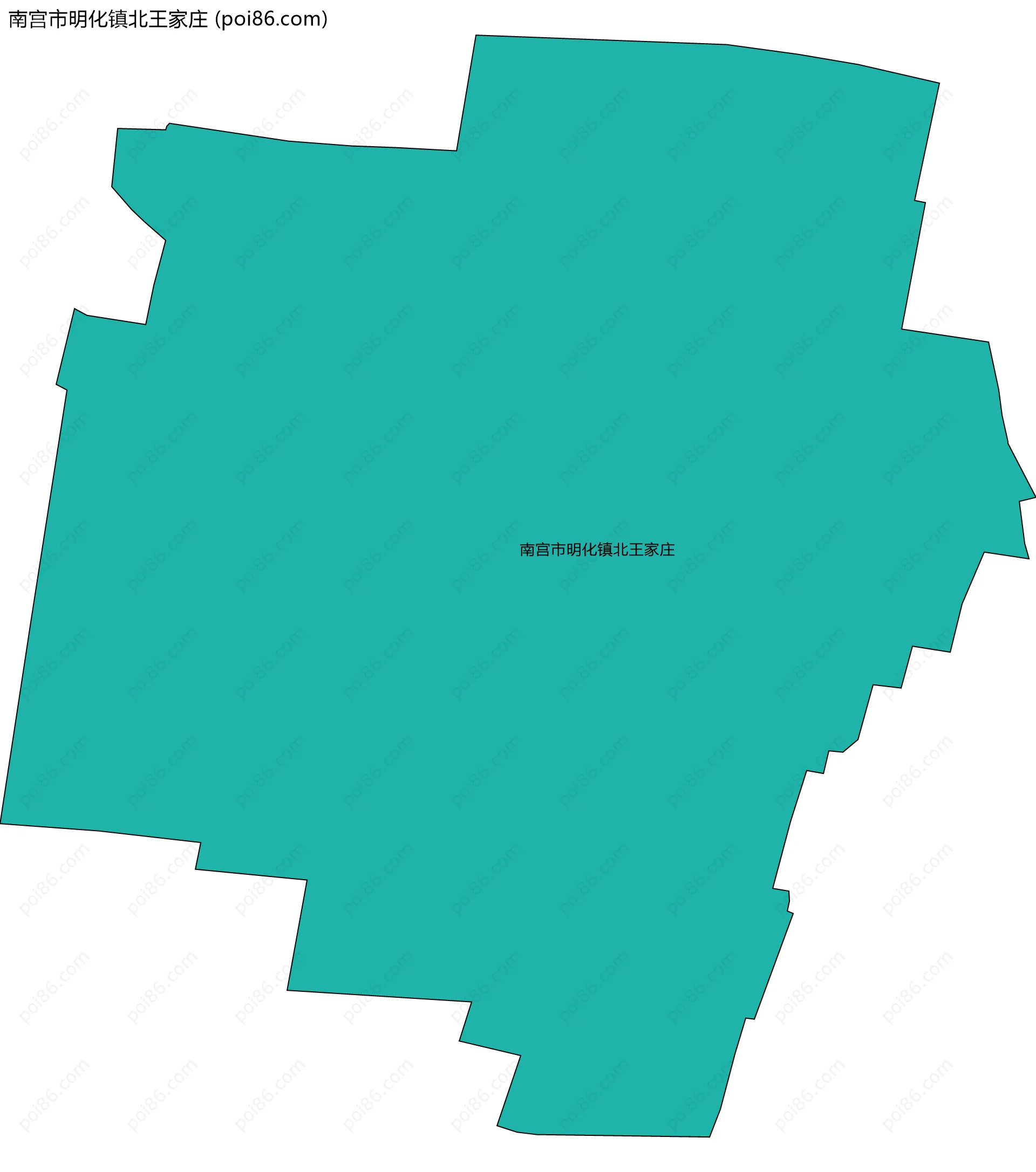 南宫市明化镇北王家庄边界地图