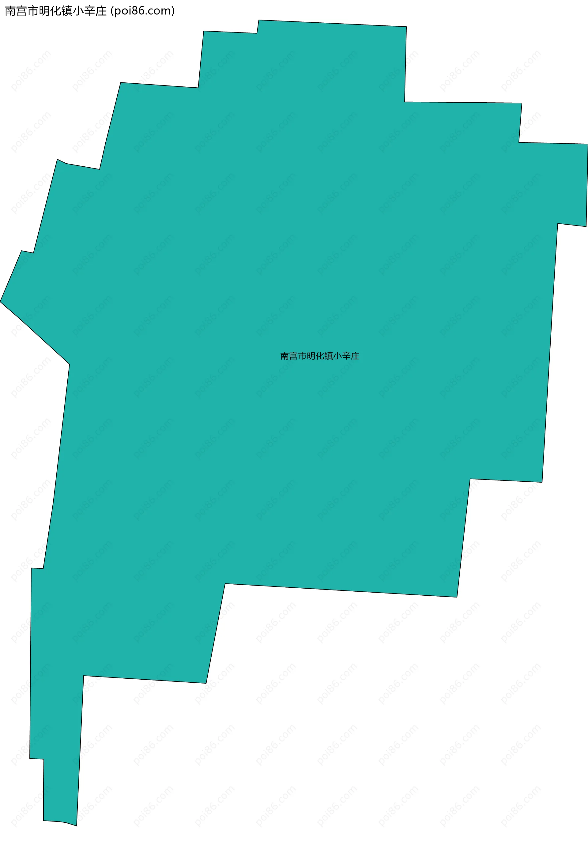 南宫市明化镇小辛庄边界地图