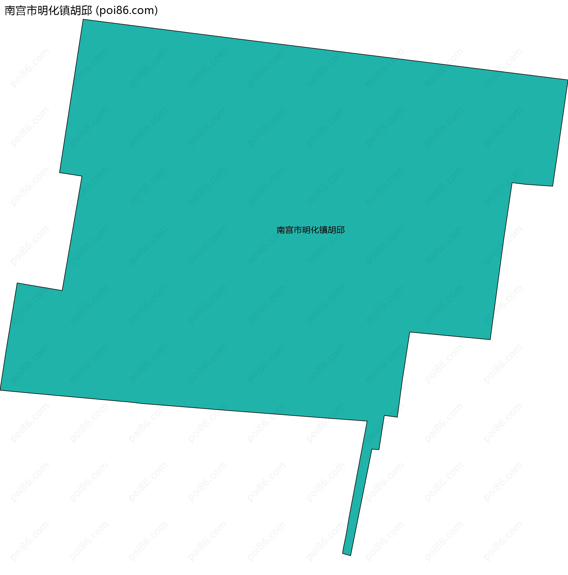 南宫市明化镇胡邱边界地图