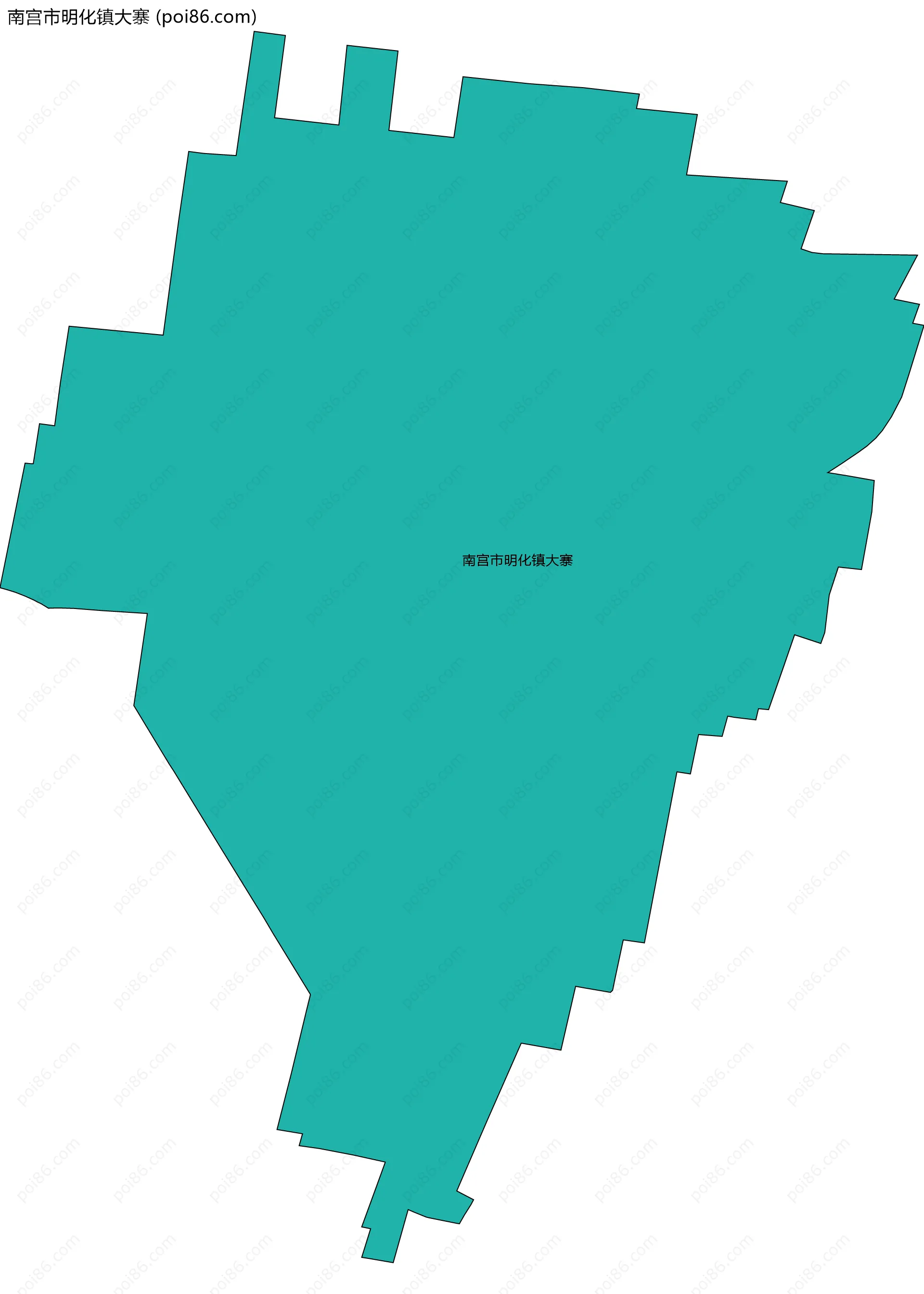 南宫市明化镇大寨边界地图