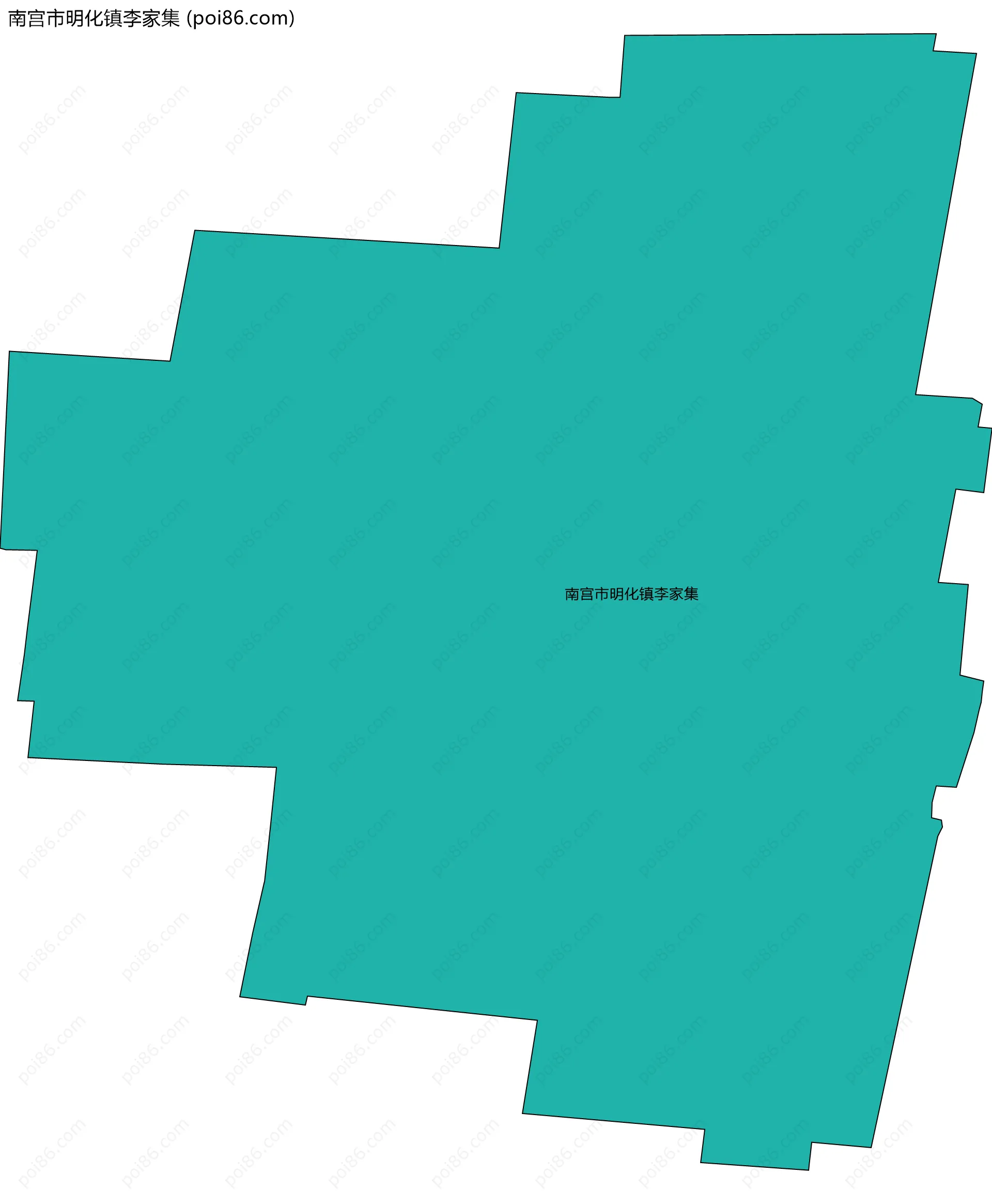 南宫市明化镇李家集边界地图