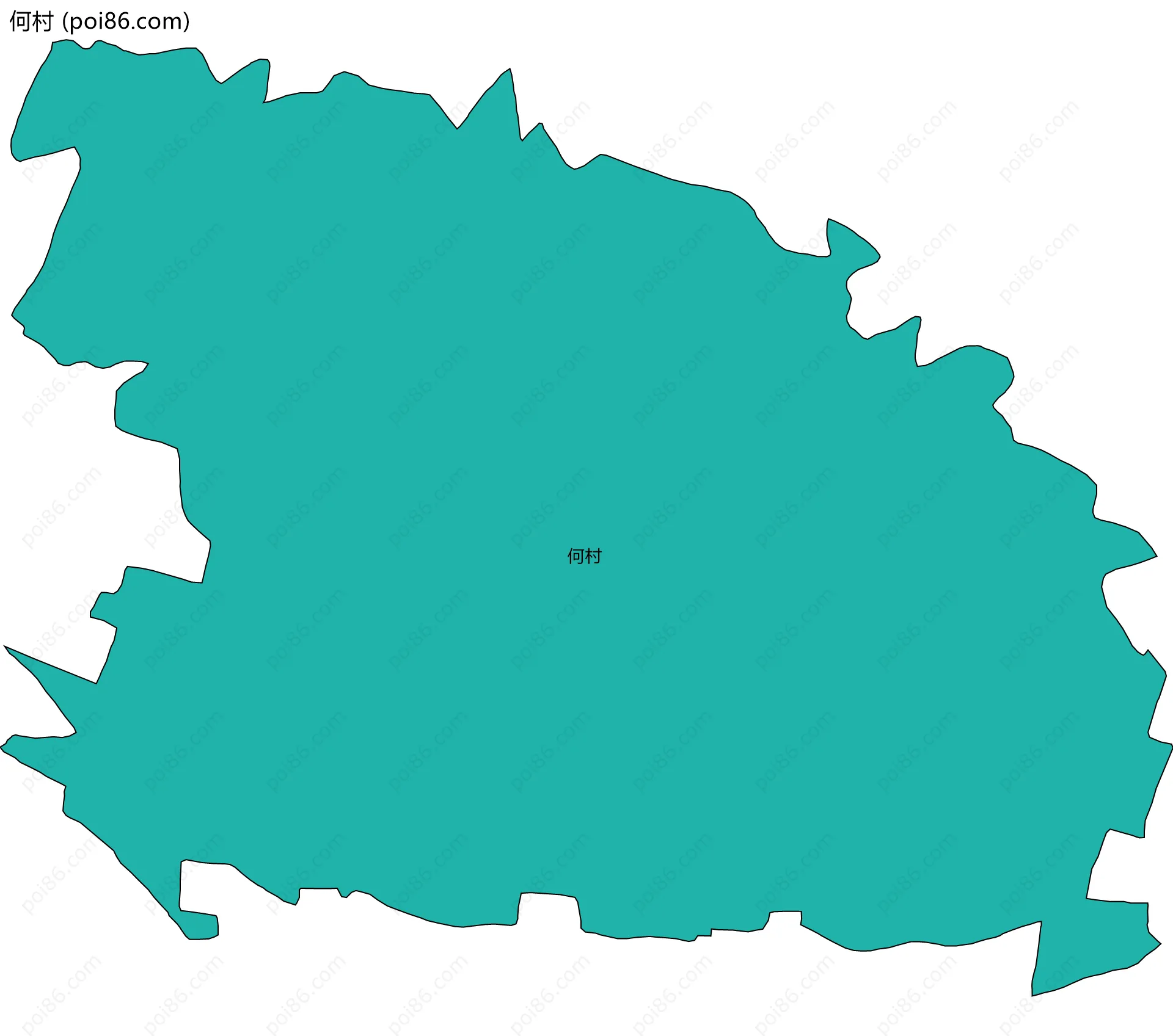 何村边界地图
