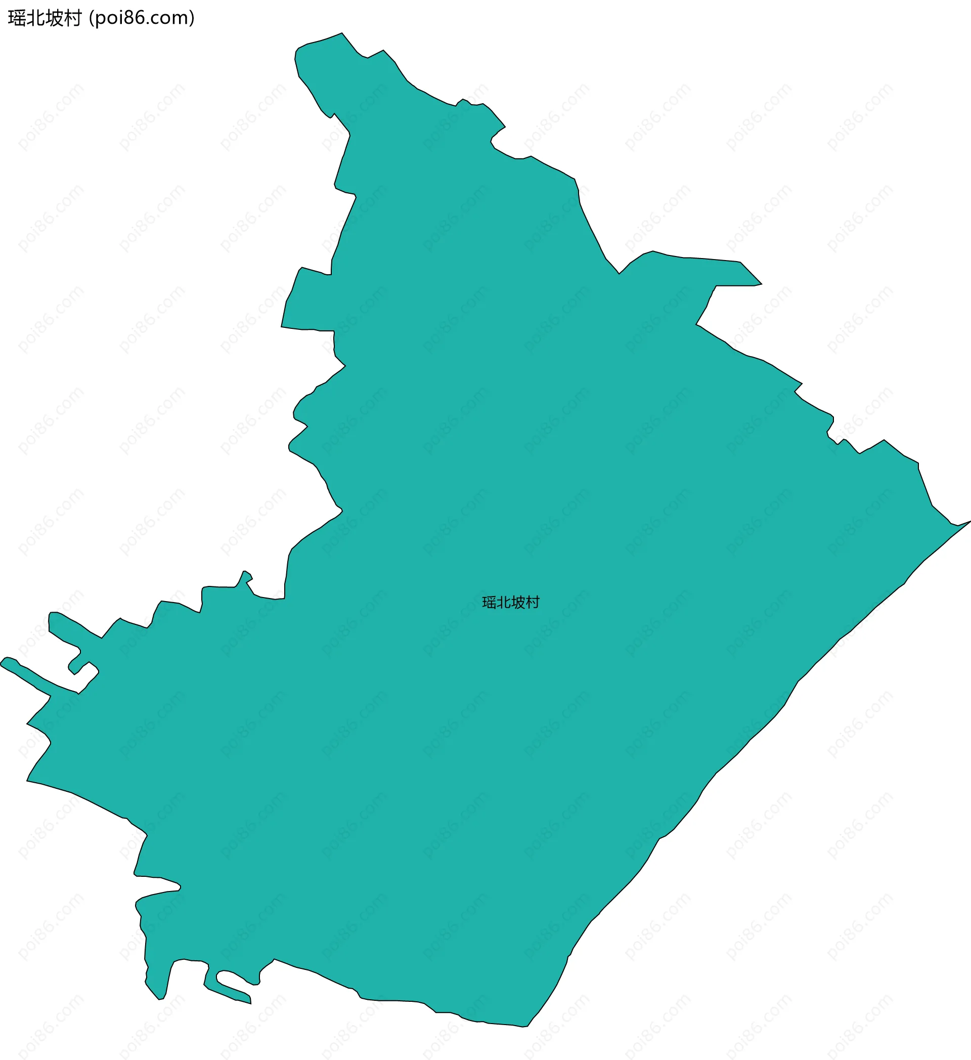 瑶北坡村边界地图