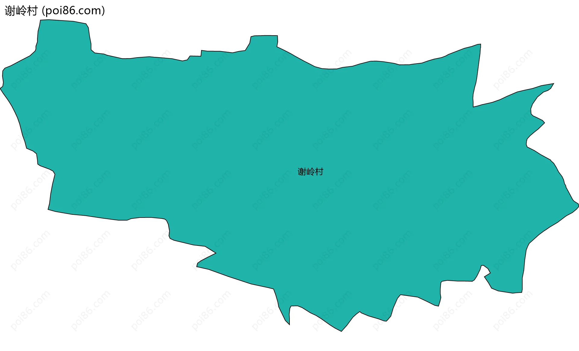 谢岭村边界地图