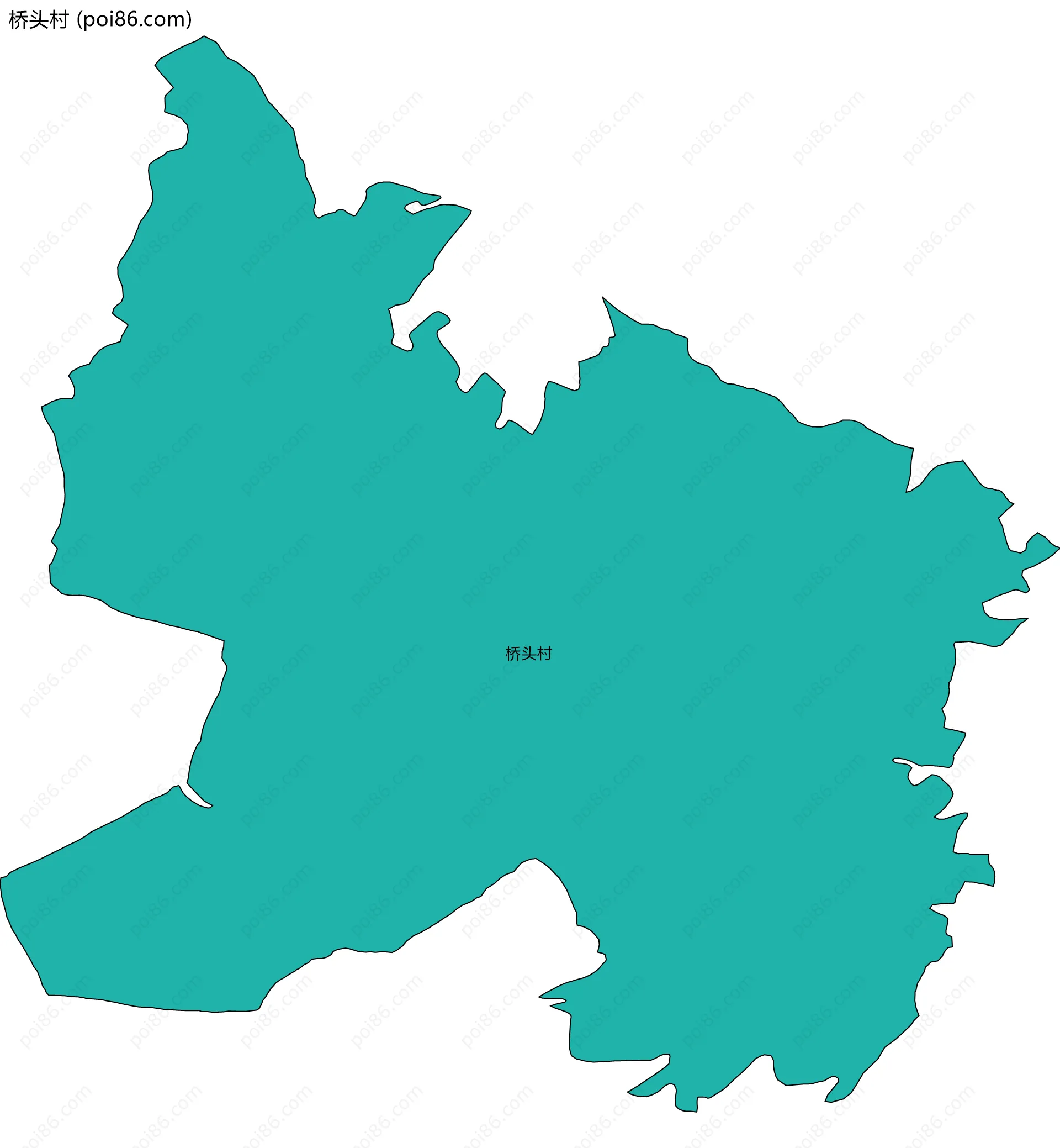 桥头村边界地图