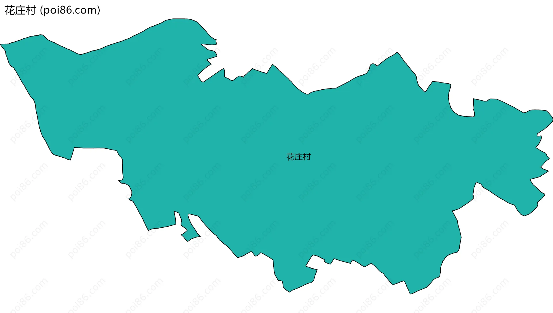 花庄村边界地图