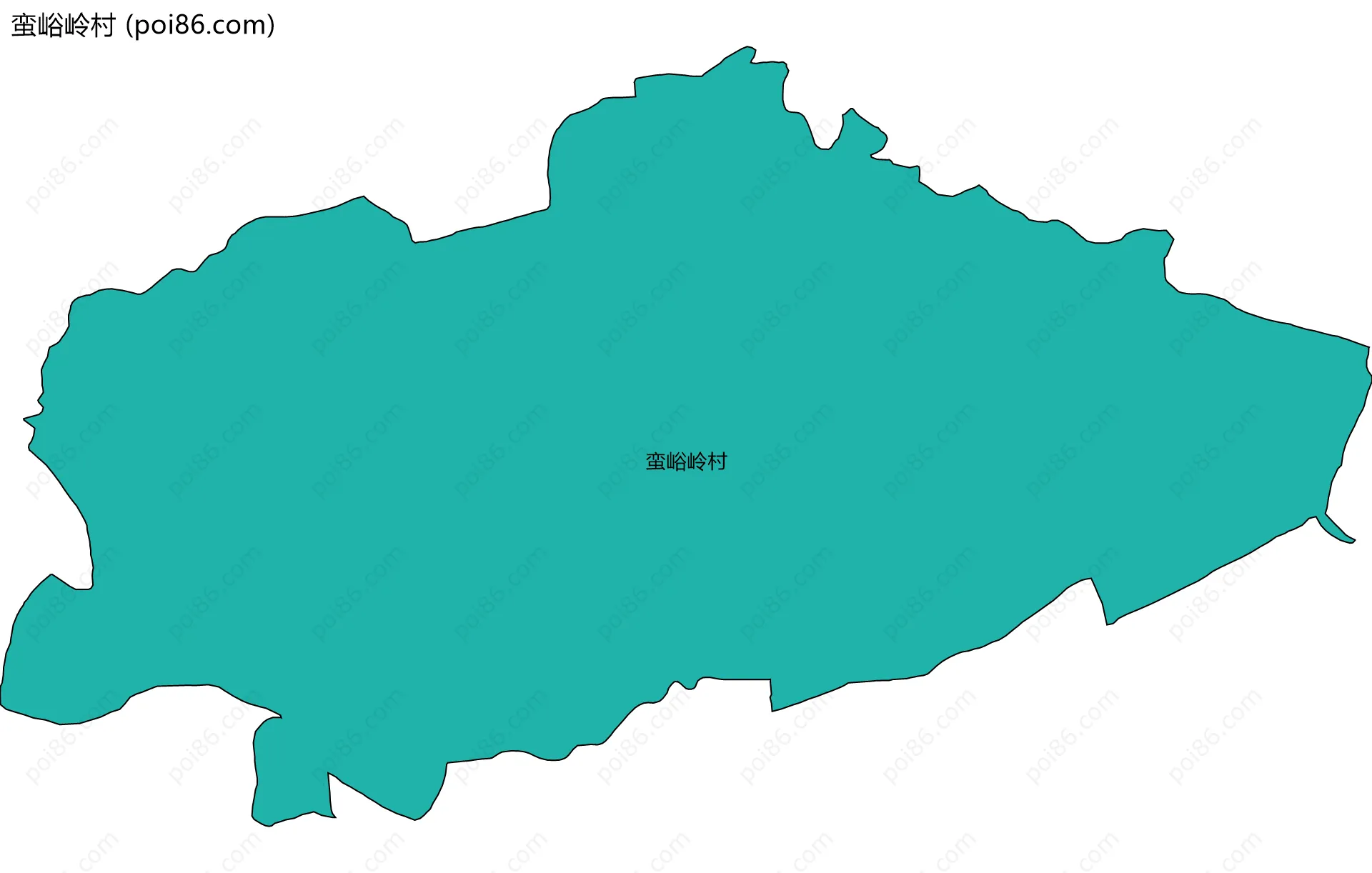 蛮峪岭村边界地图