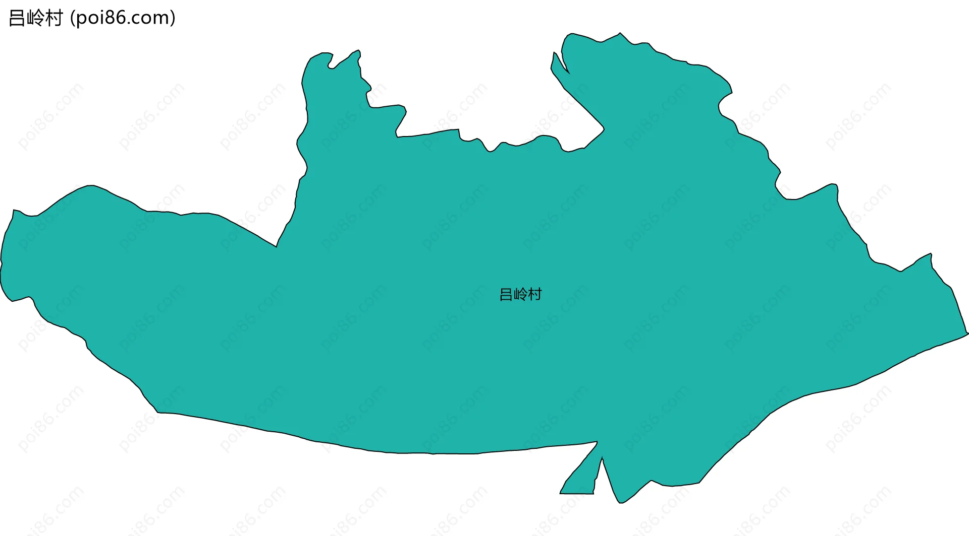 吕岭村边界地图