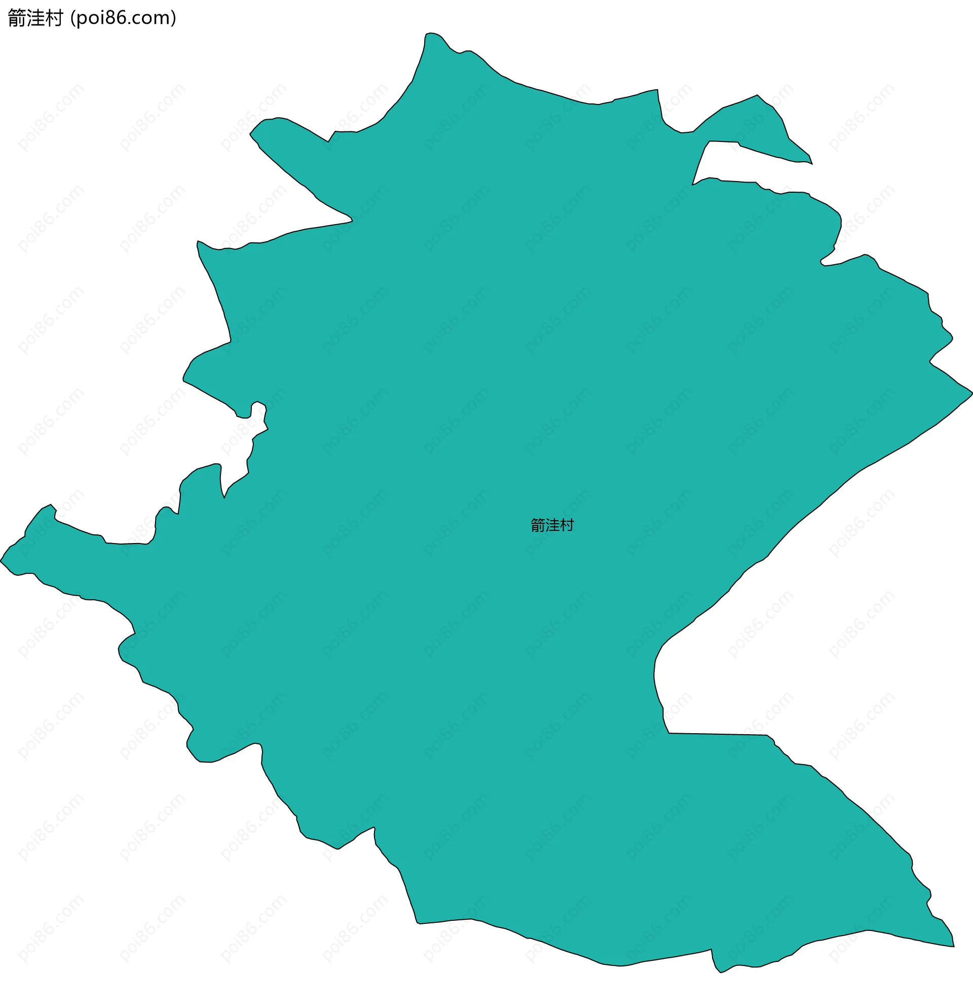 箭洼村边界地图