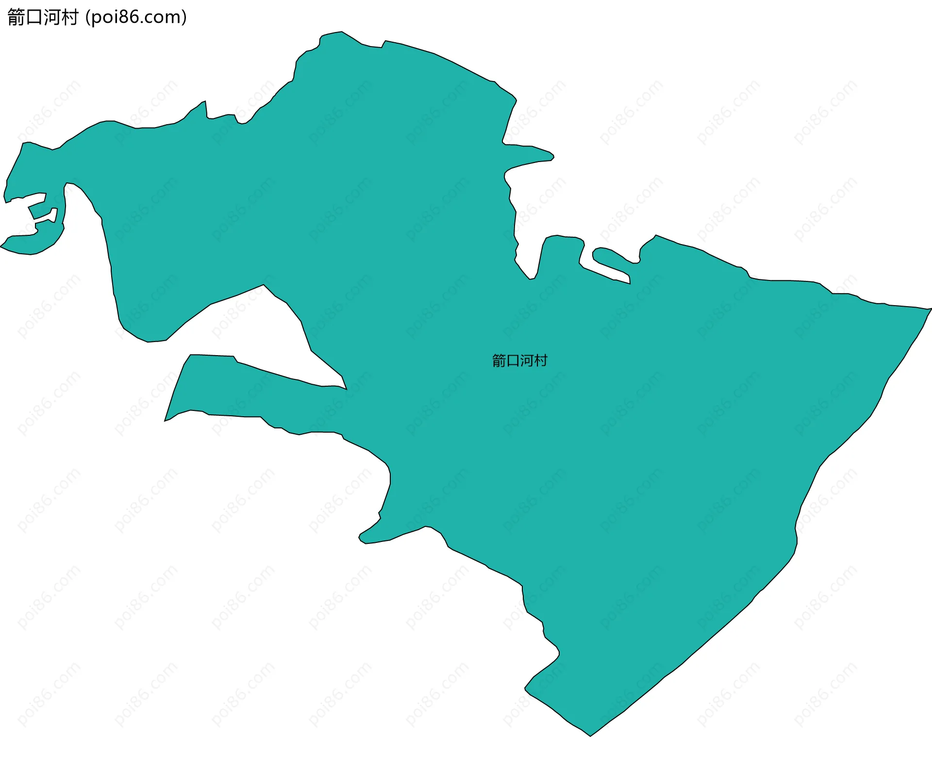 箭口河村边界地图