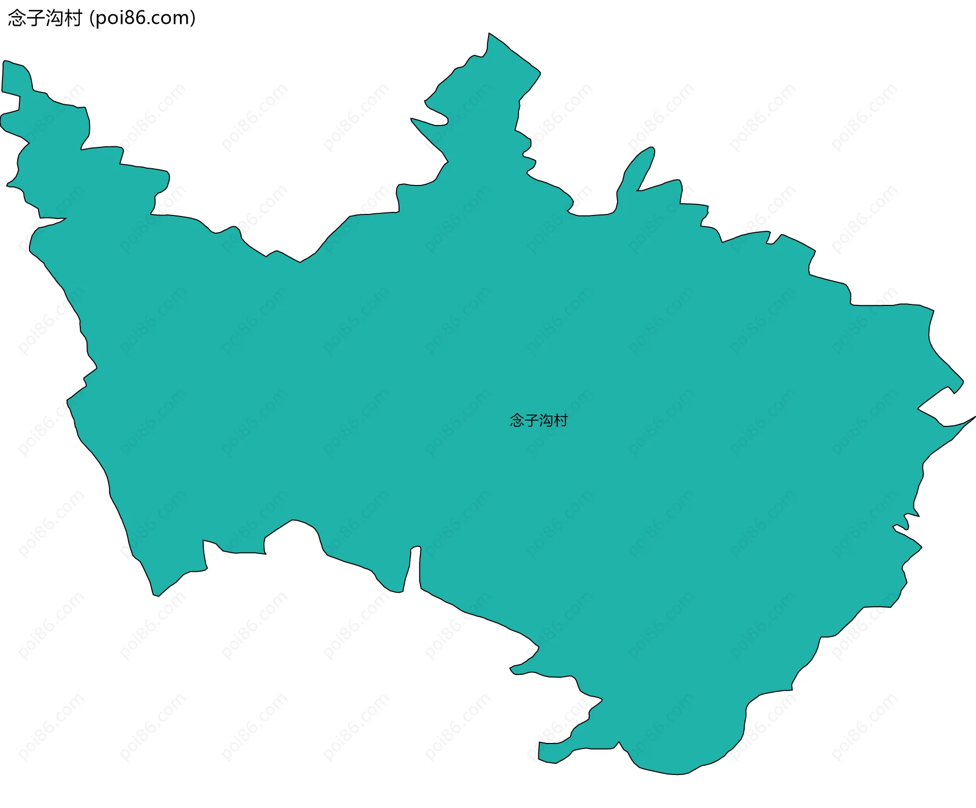 念子沟村边界地图