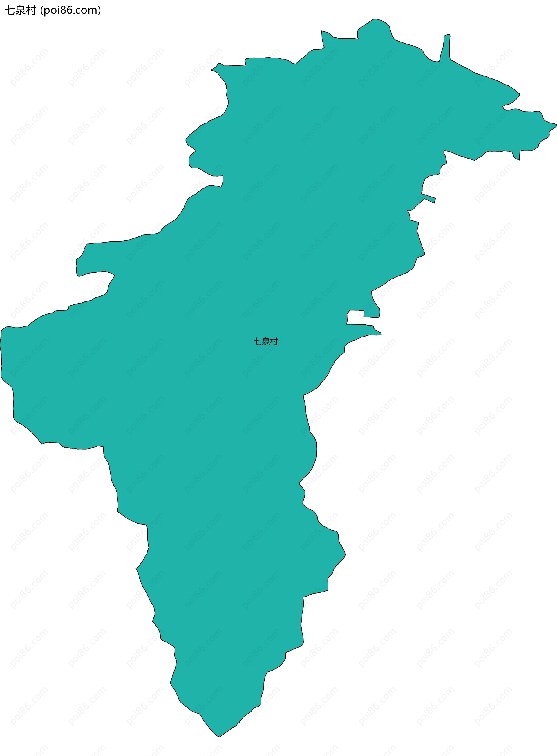 七泉村边界地图