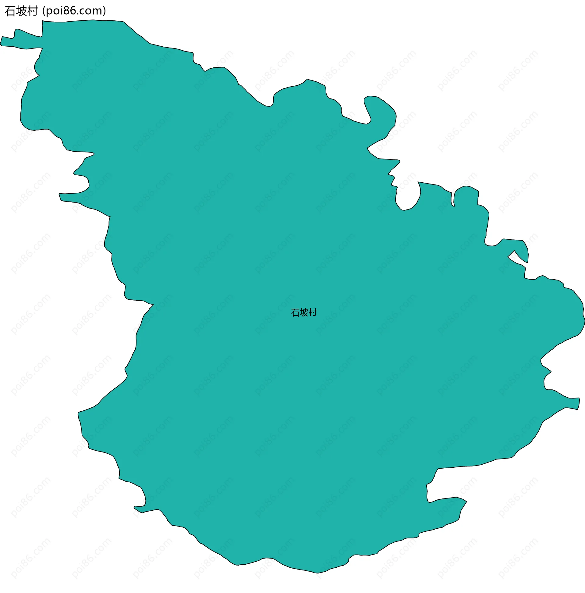 石坡村边界地图