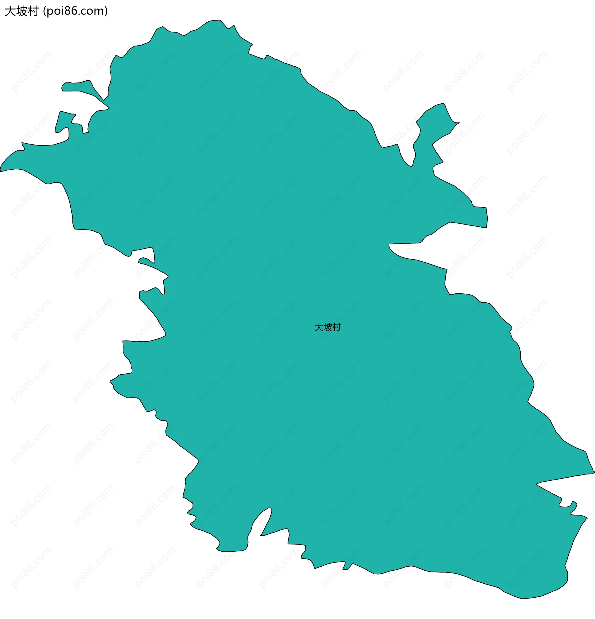 大坡村边界地图