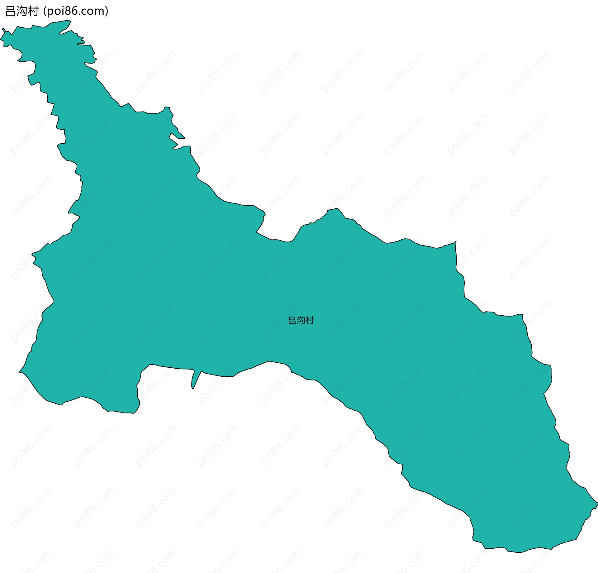 吕沟村边界地图