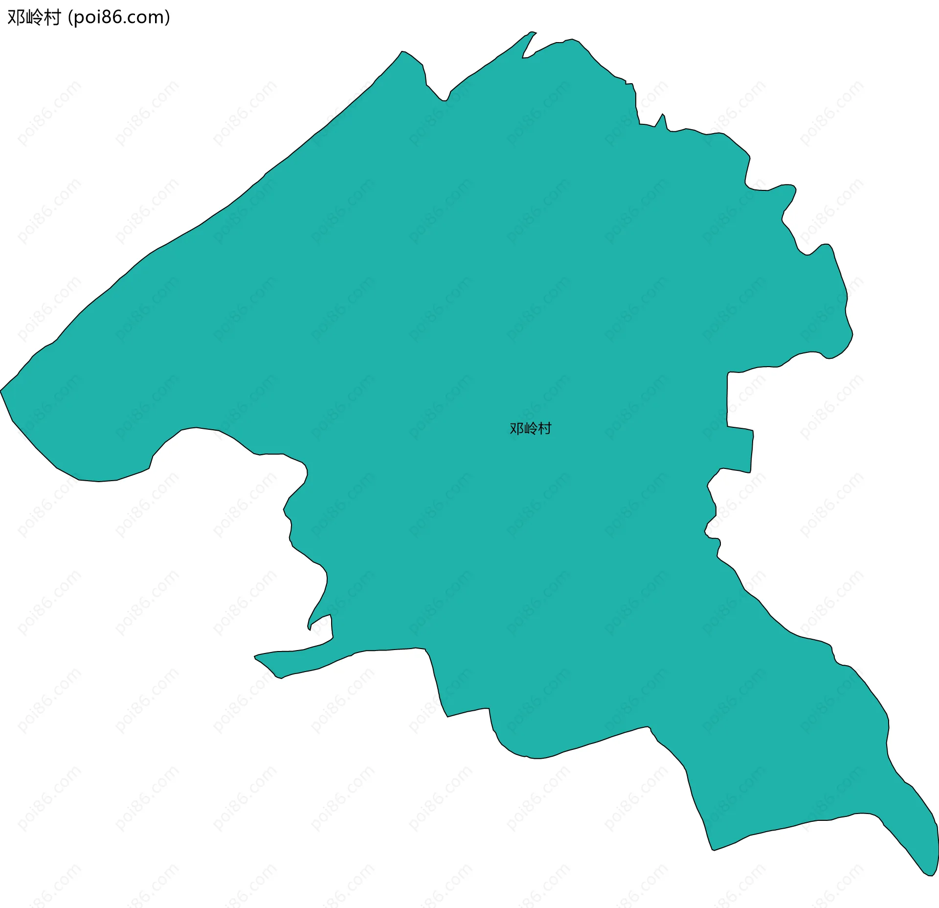 邓岭村边界地图