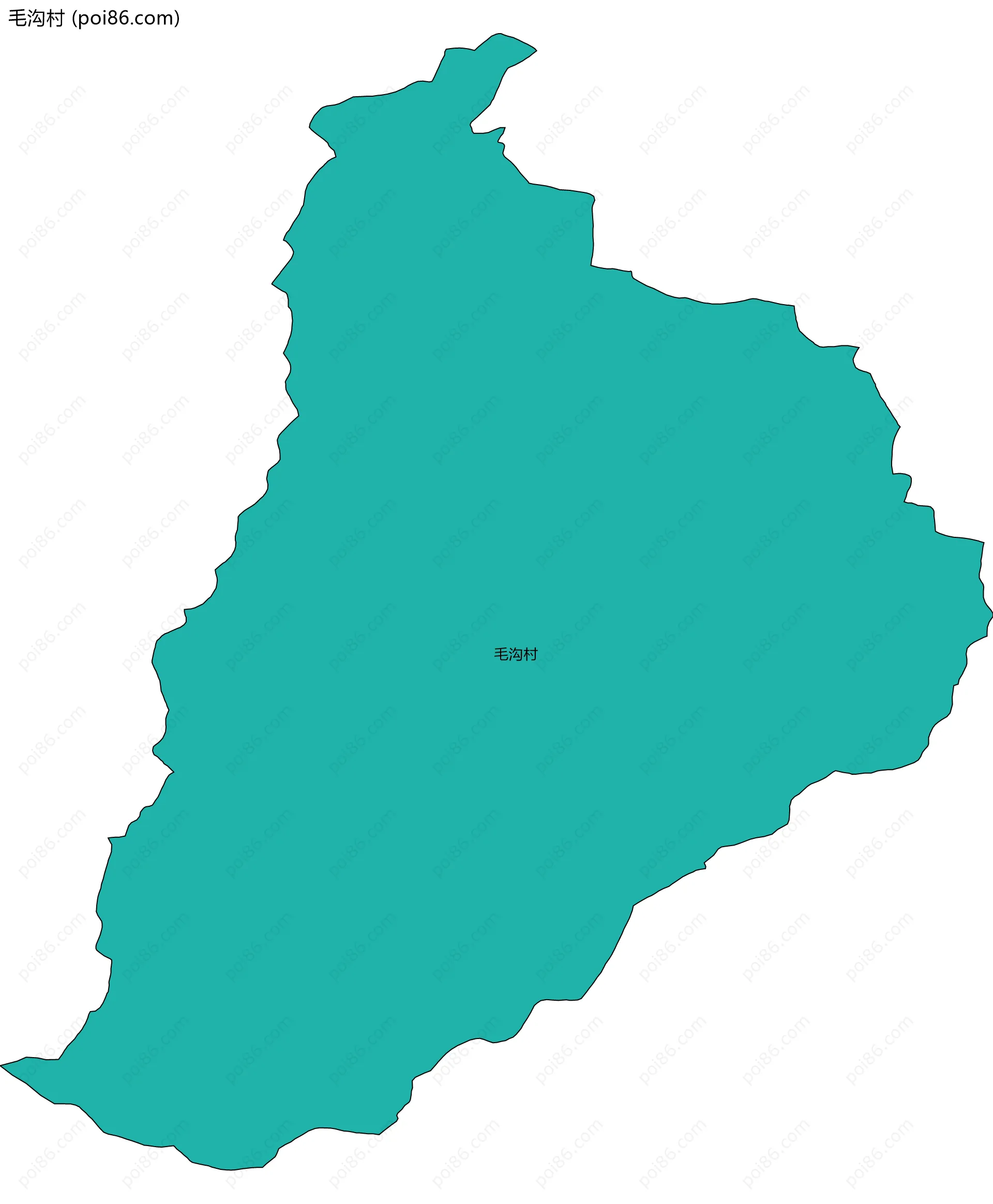 毛沟村边界地图