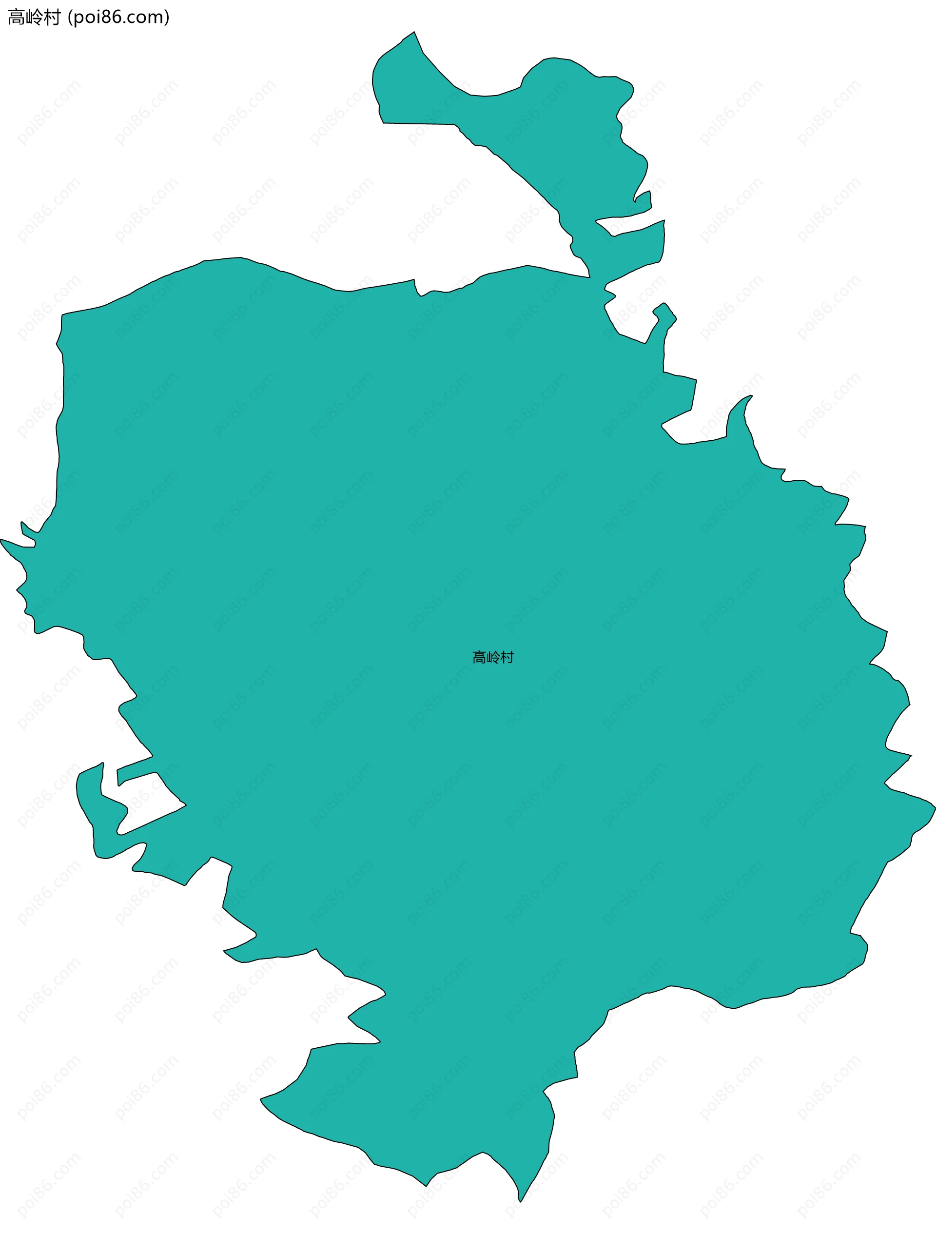 高岭村边界地图