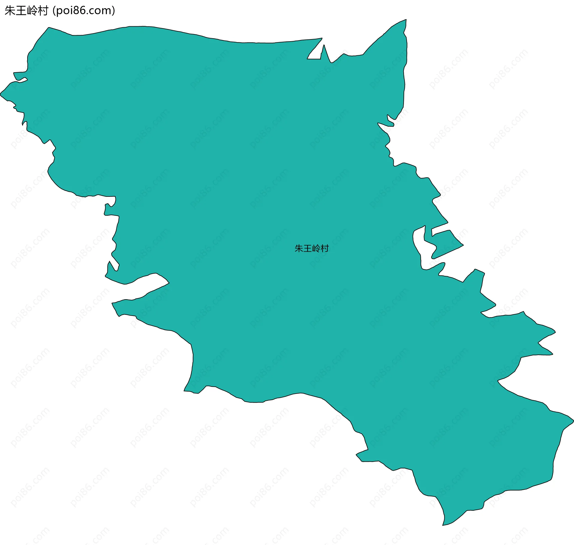 朱王岭村边界地图