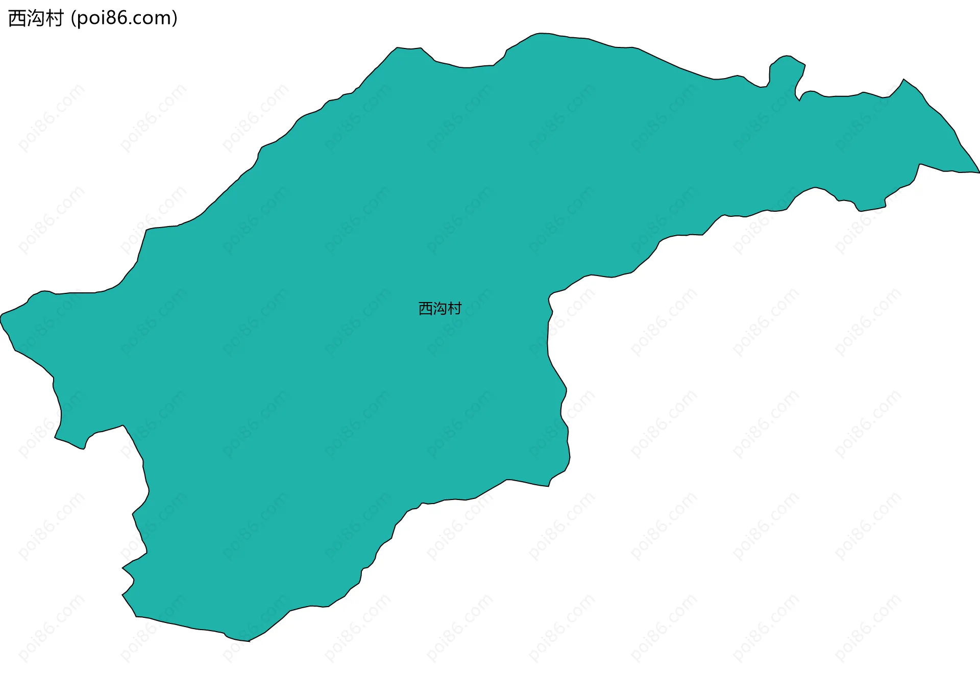 西沟村边界地图