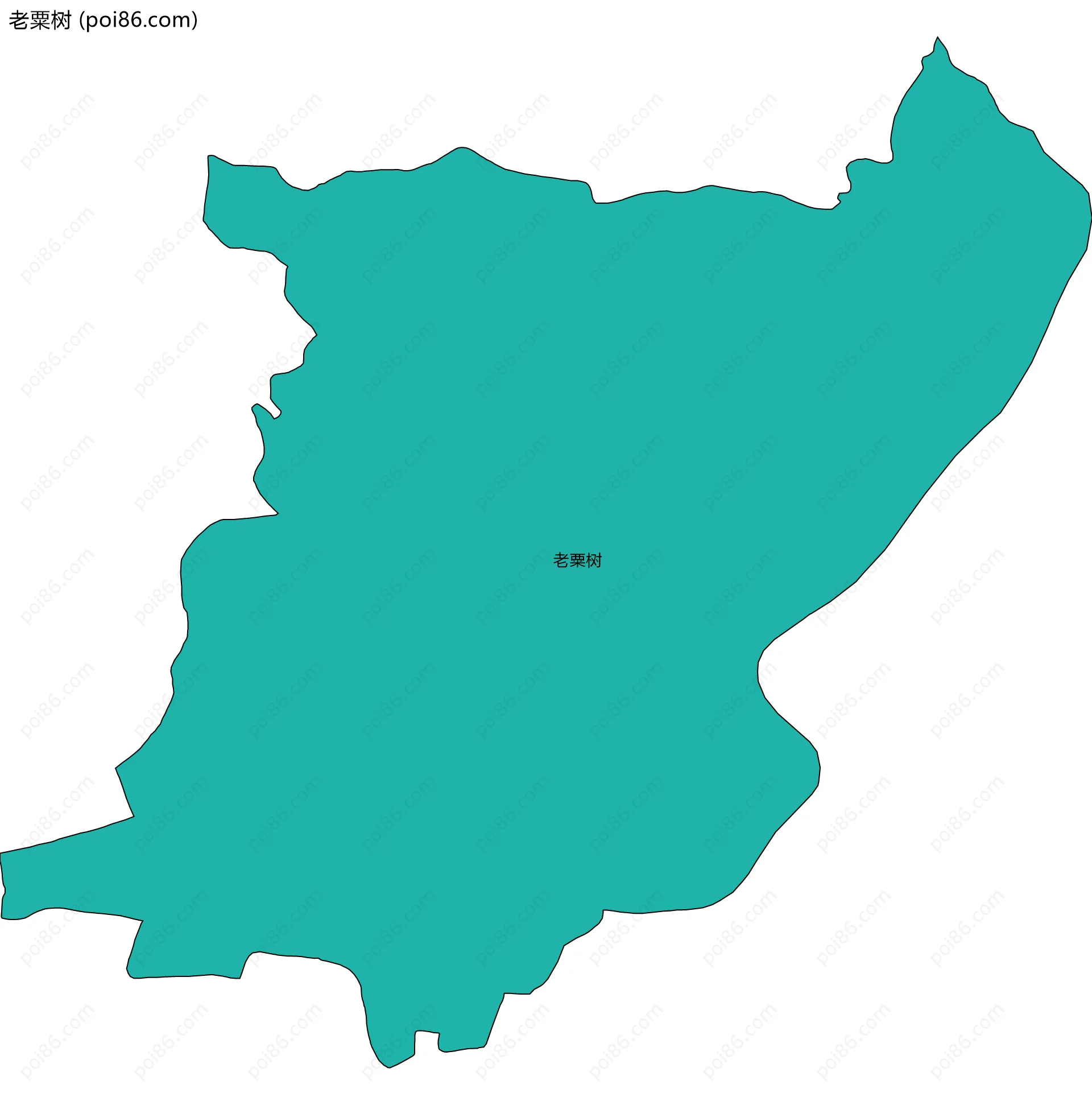 老粟树边界地图