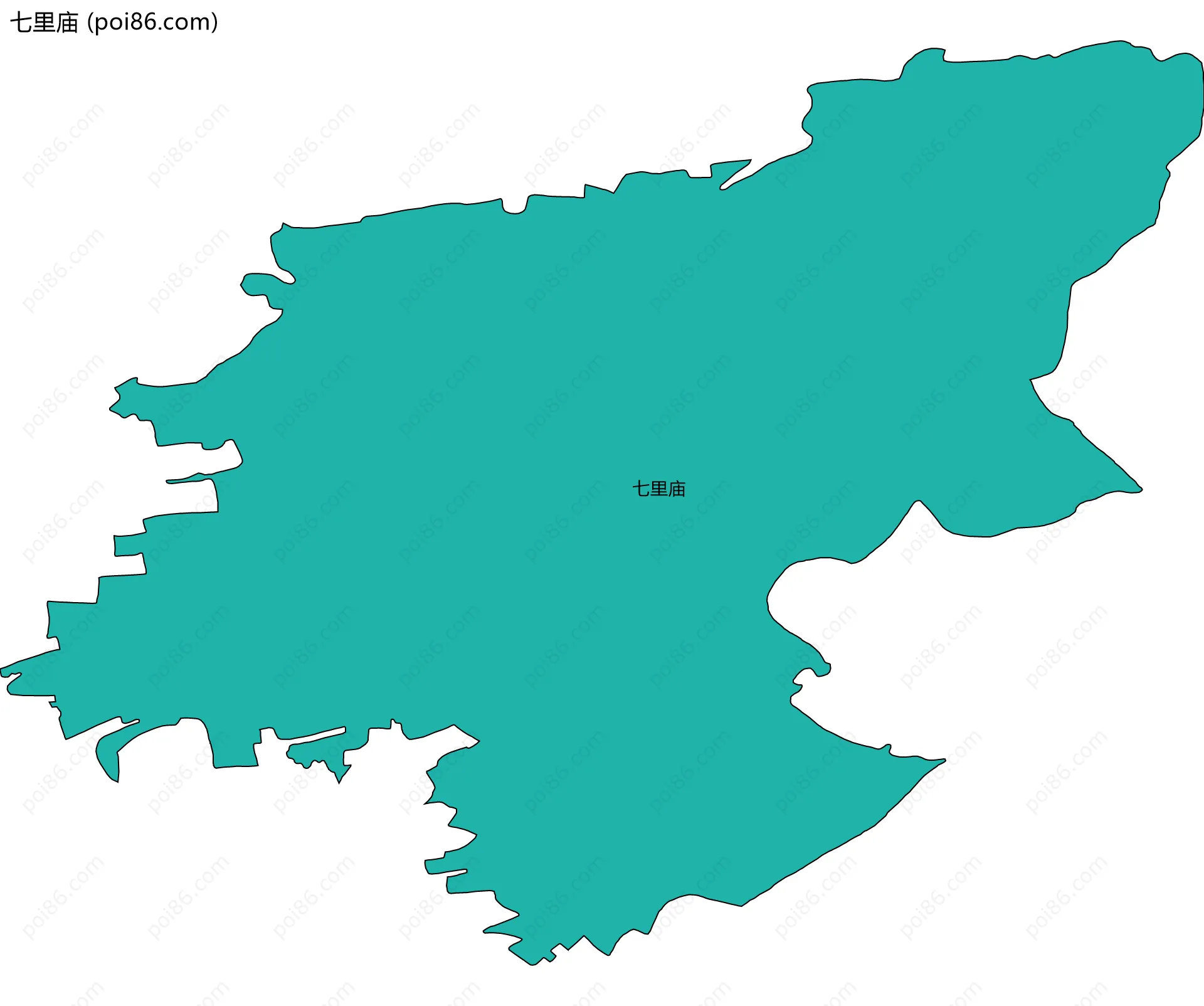 七里庙边界地图
