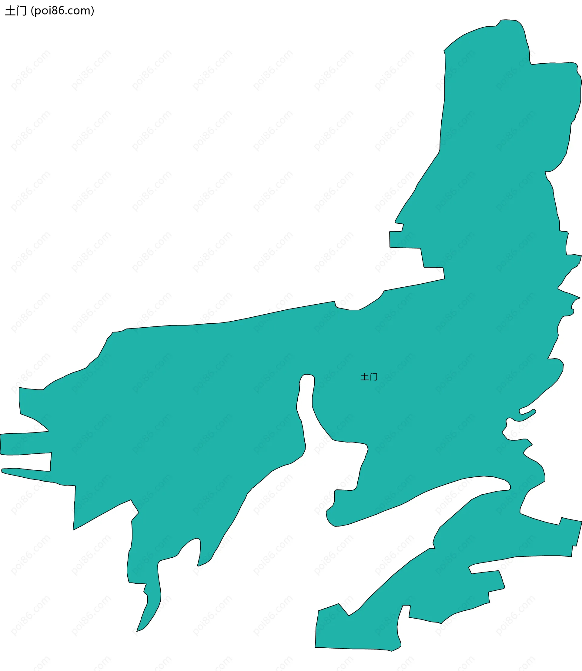 土门边界地图
