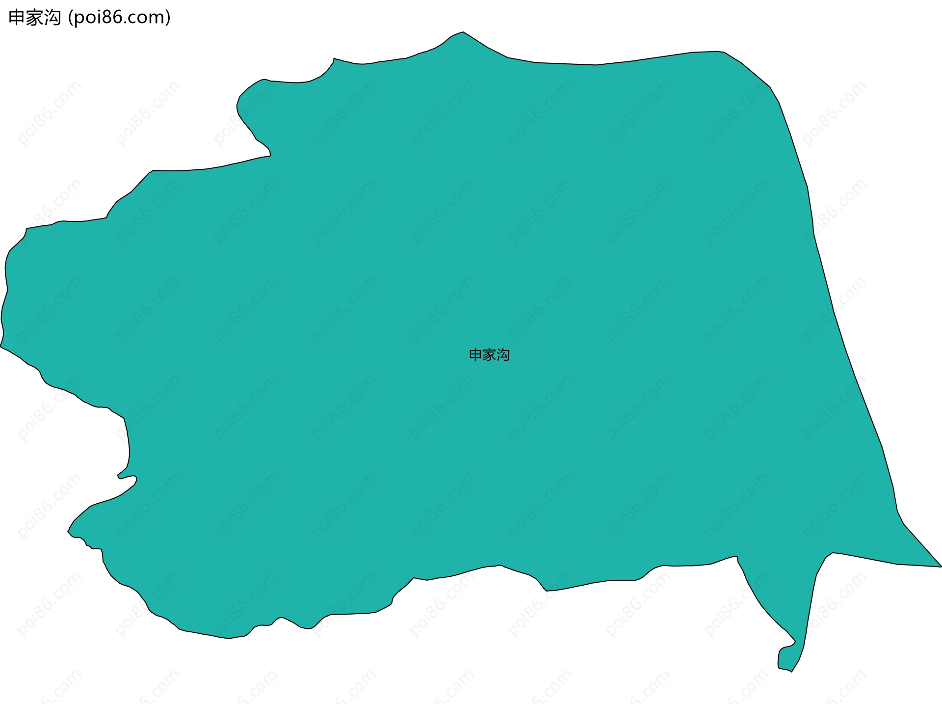 申家沟边界地图