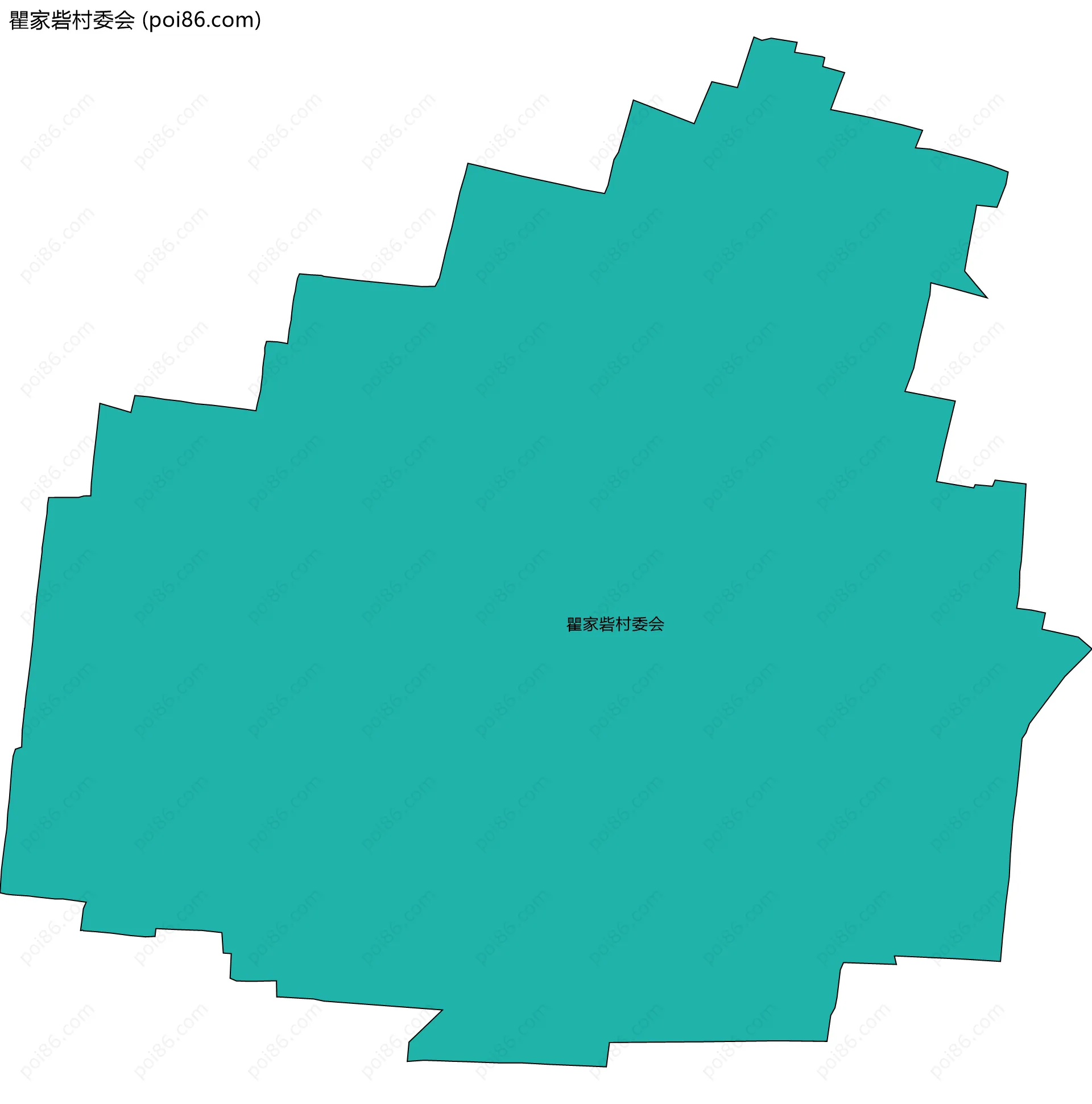 瞿家砦村委会边界地图