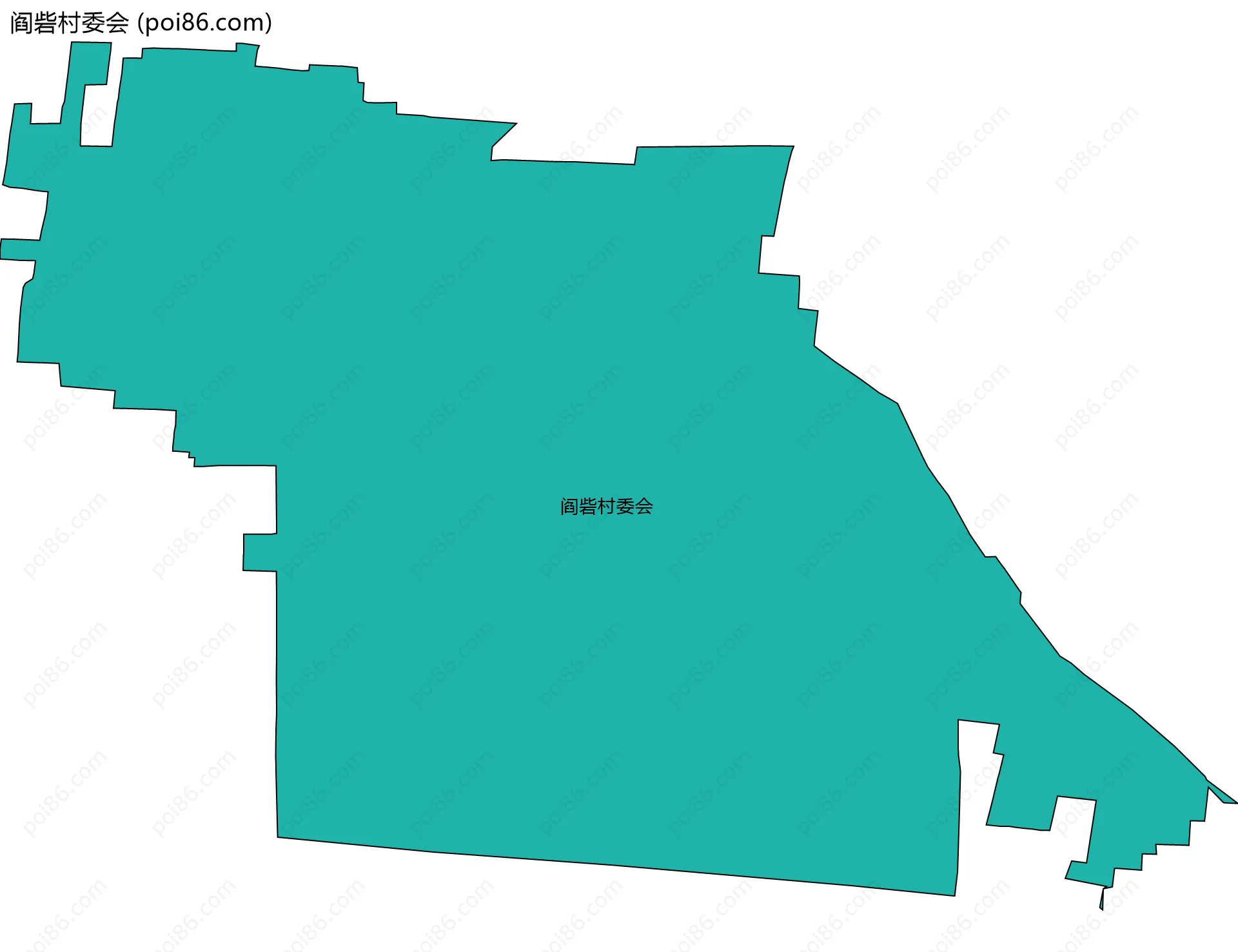 阎砦村委会边界地图