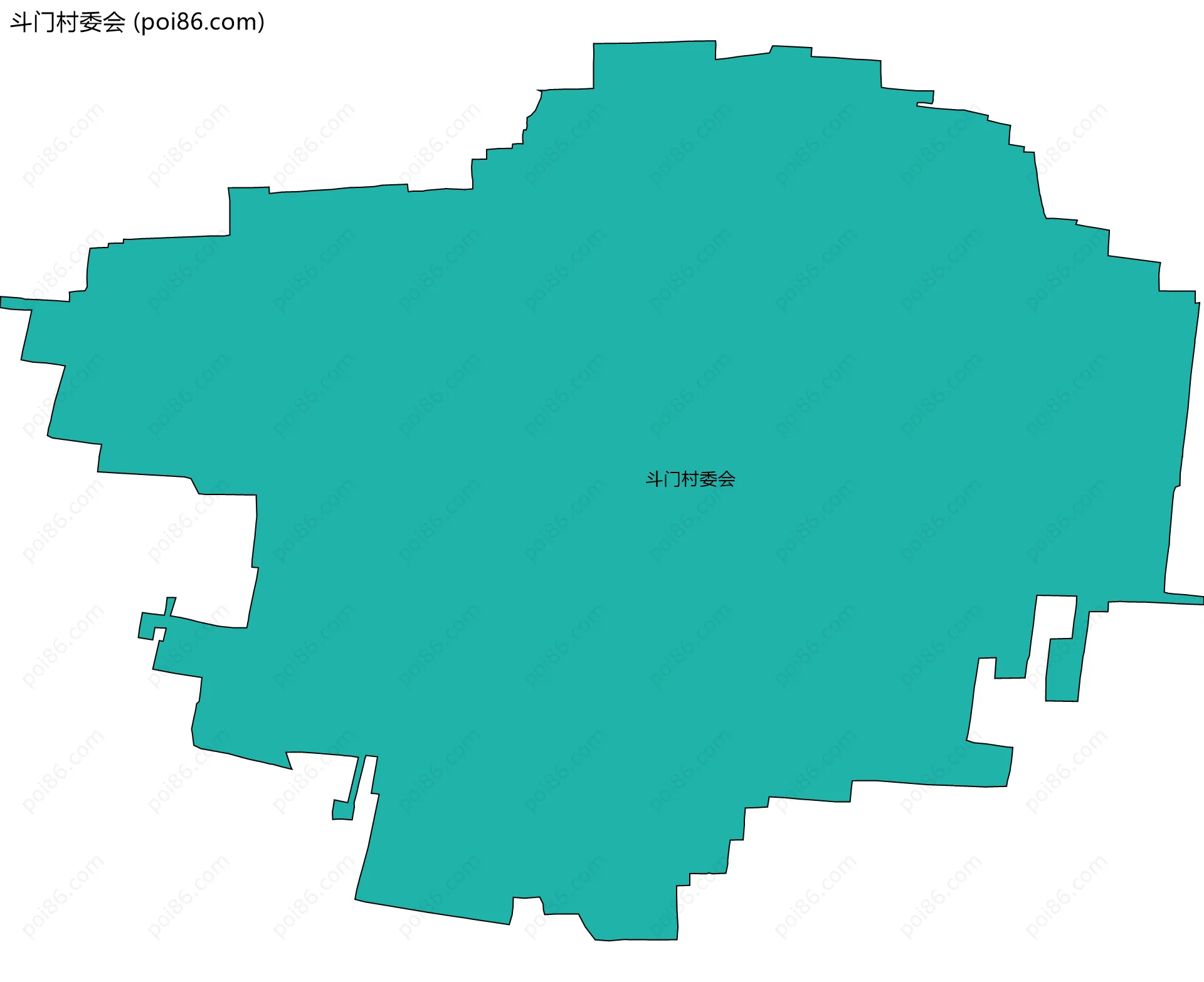 斗门村委会边界地图