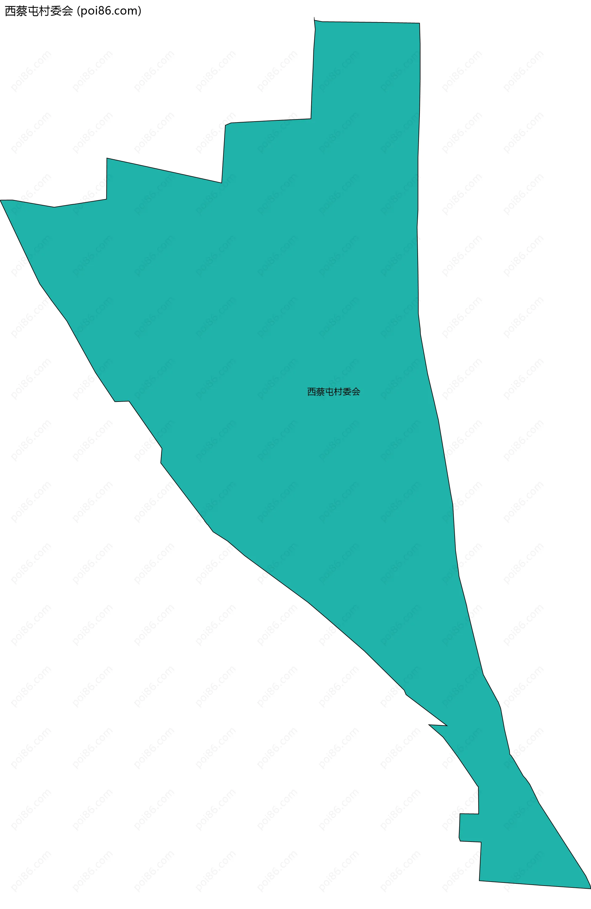 西蔡屯村委会边界地图